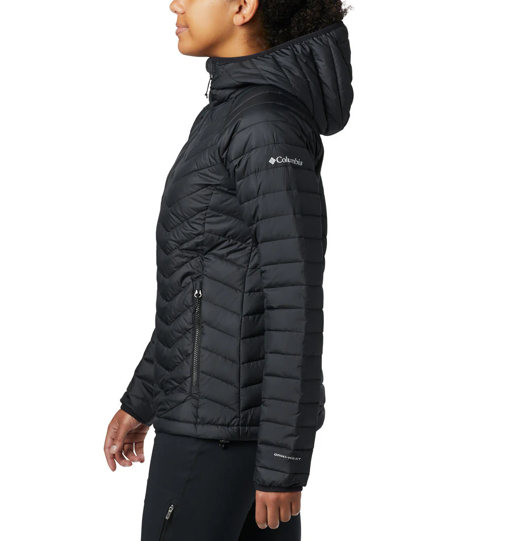 Columbia Women Black Powder Lite Hooded Jacket - Image 2