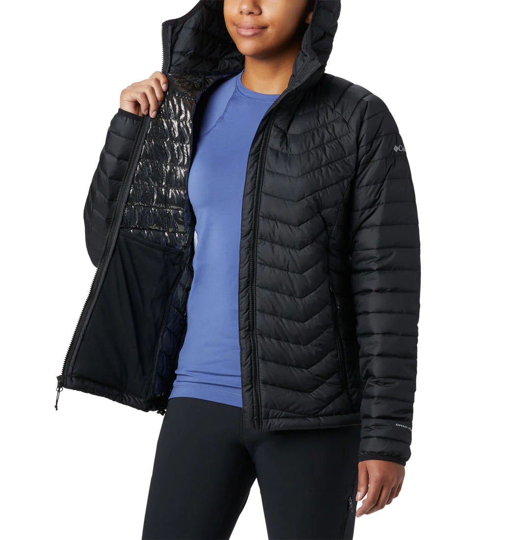 Columbia Women Black Powder Lite Hooded Jacket - Image 4