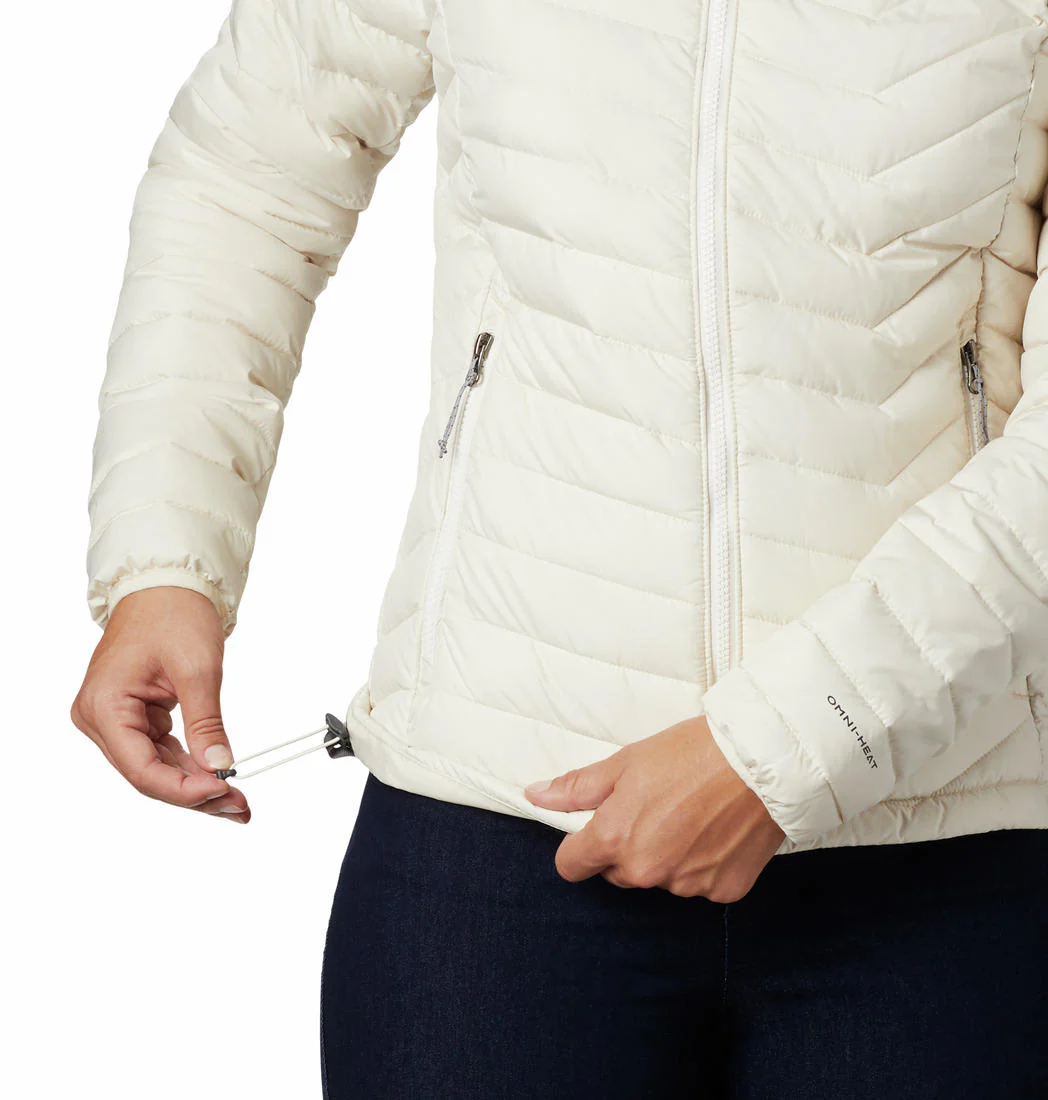 Columbia Women White Powder Lite Hooded Jacket - Image 3