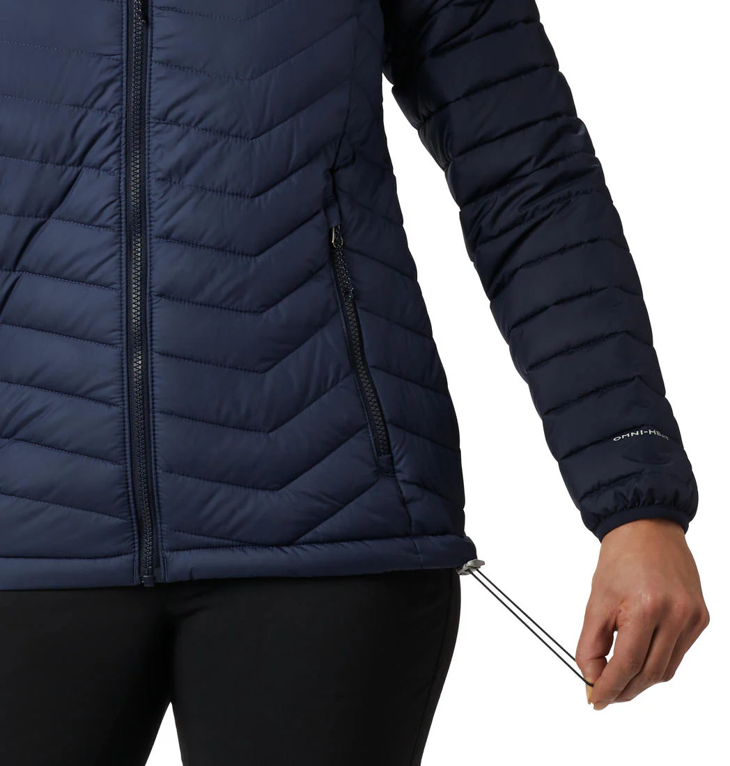Columbia Women Navy Blue Powder Lite Hooded Jacket - Image 2