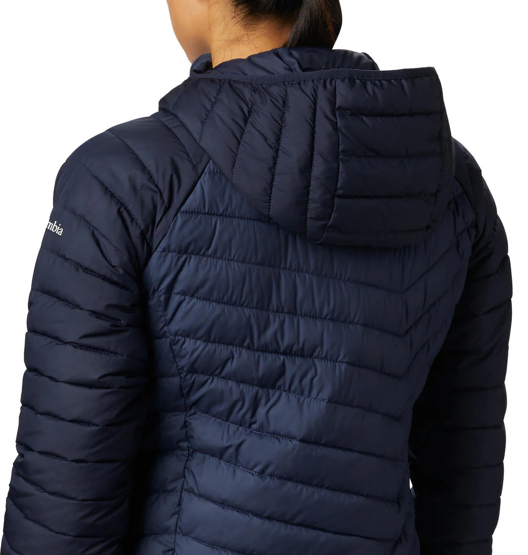 Columbia Women Navy Blue Powder Lite Hooded Jacket - Image 3