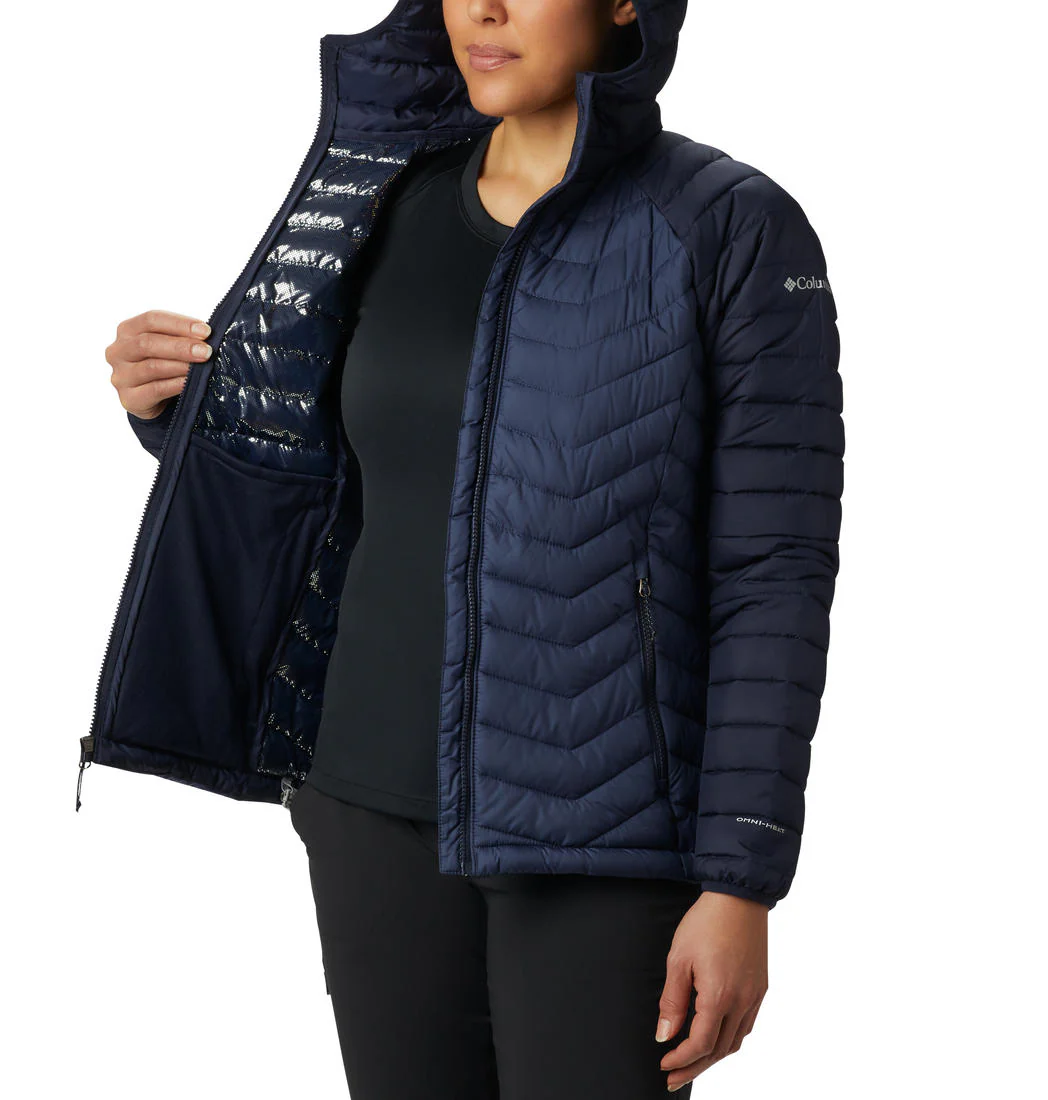 Columbia Women Navy Blue Powder Lite Hooded Jacket - Image 4
