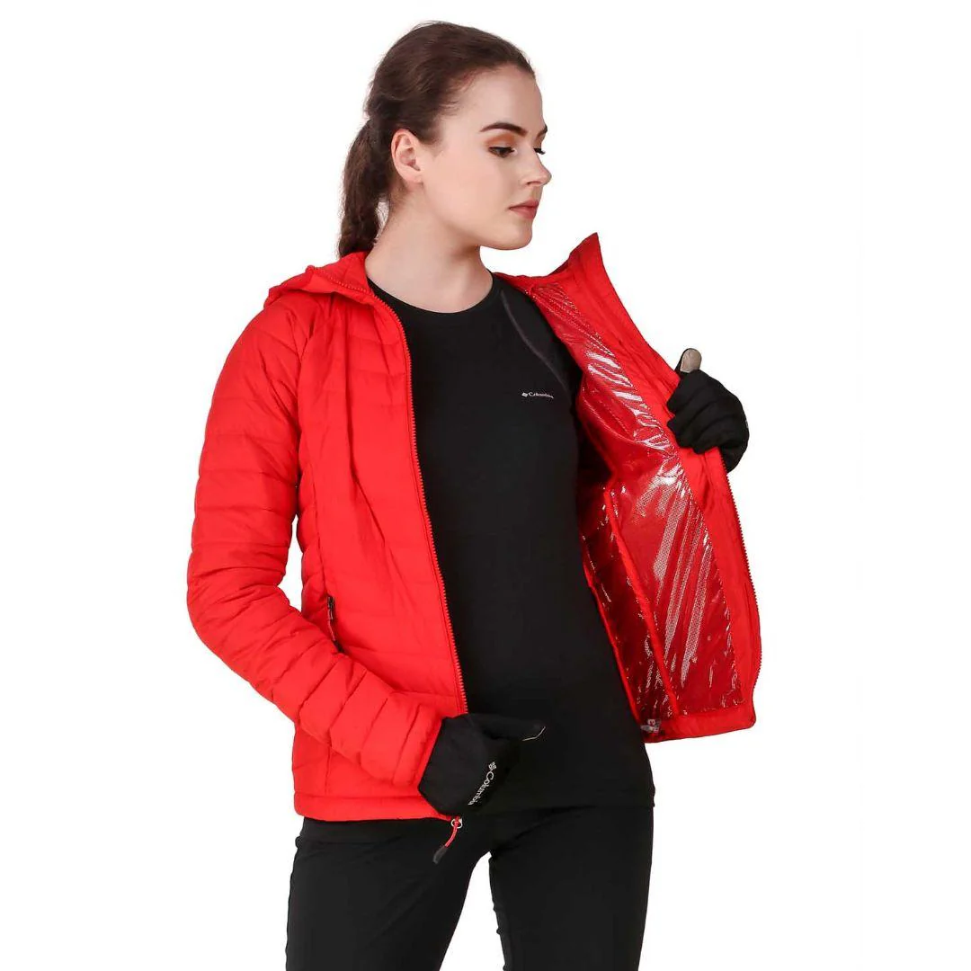 Columbia Women Red Powder Lite Hooded Jacket - Image 2