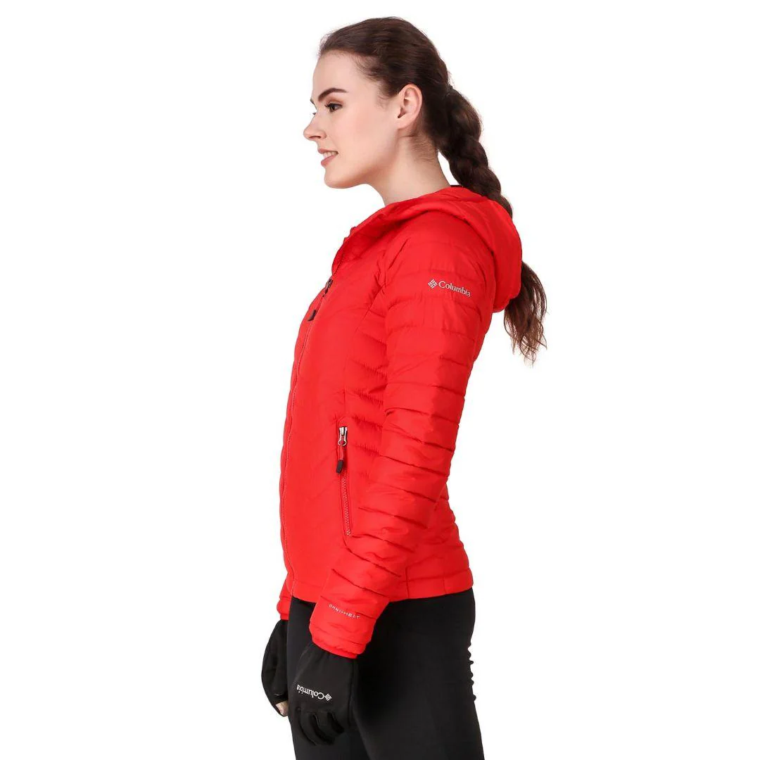 Columbia Women Red Powder Lite Hooded Jacket - Image 4