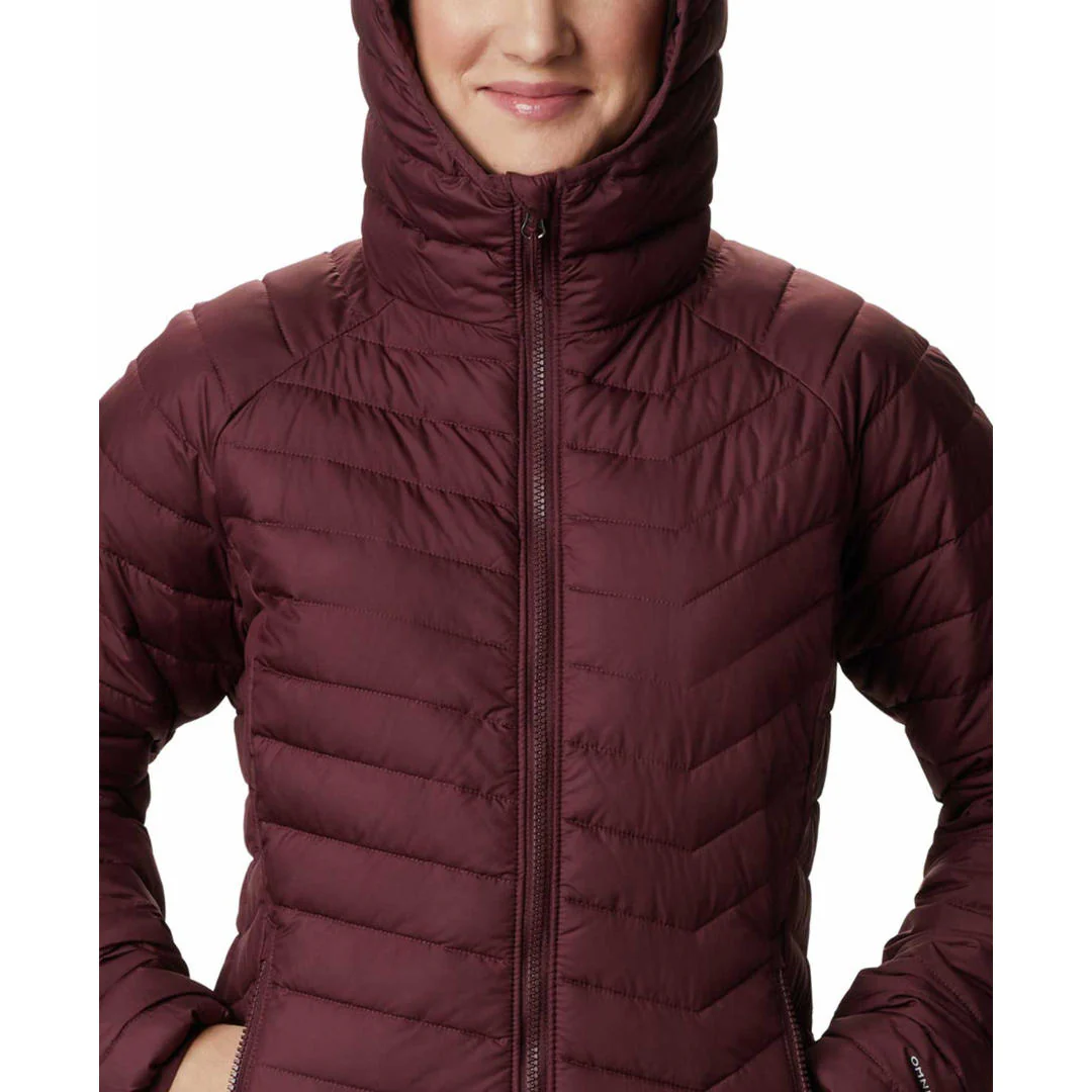 Columbia Women Maroon Powder Lite Hooded Jacket - Image 2