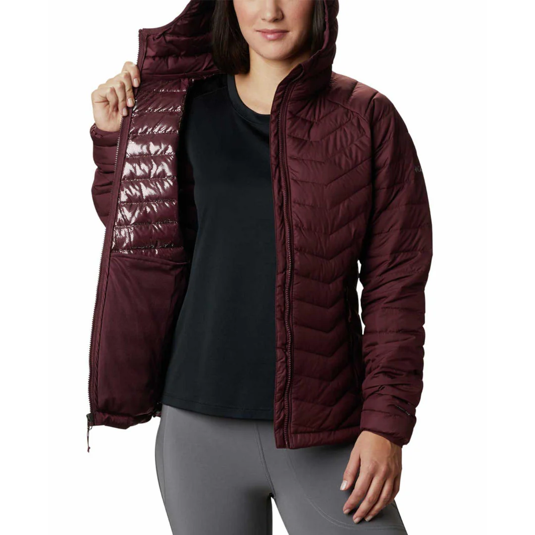 Columbia Women Maroon Powder Lite Hooded Jacket - Image 4