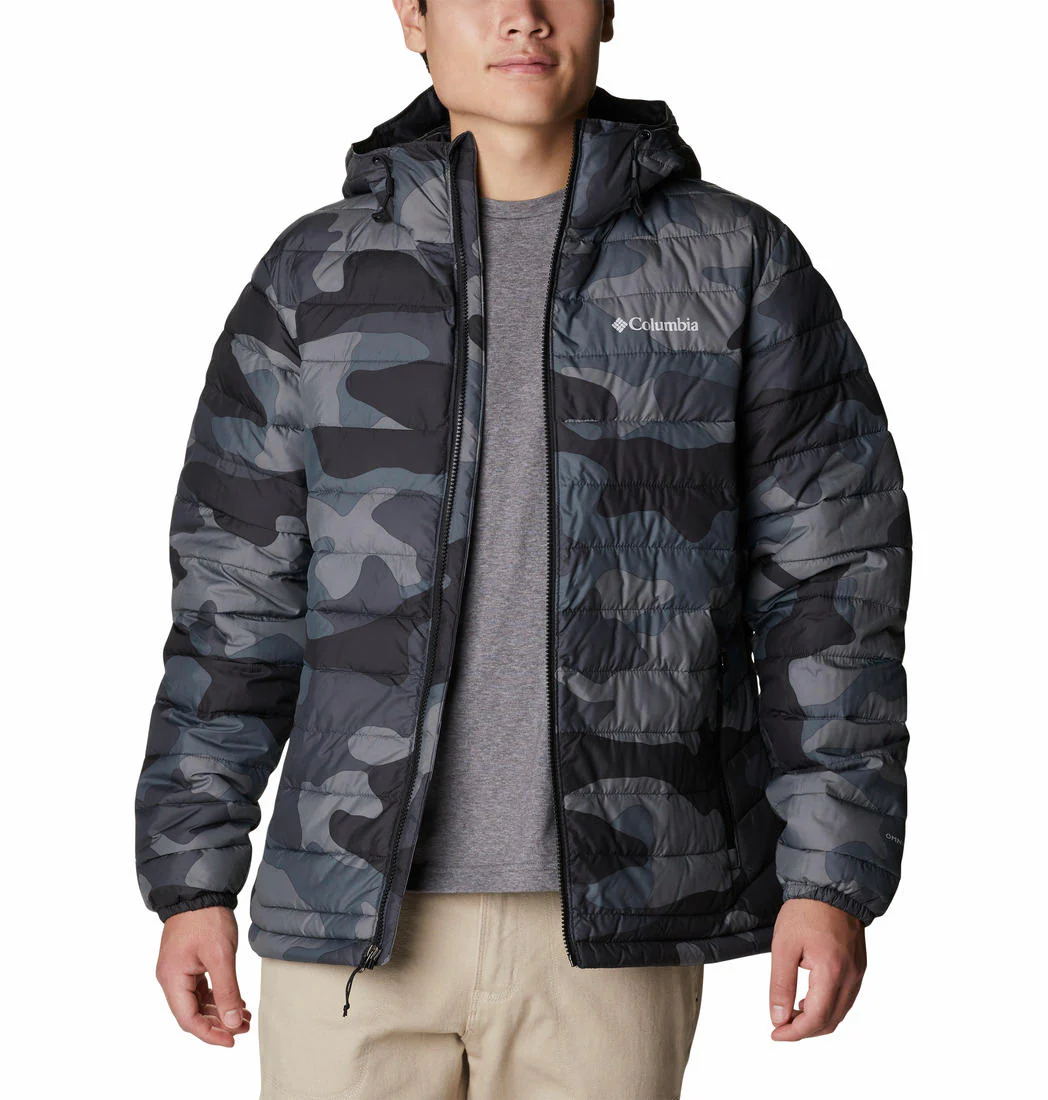 Columbia Men Black Powder Lite Hooded Jacket - Image 2