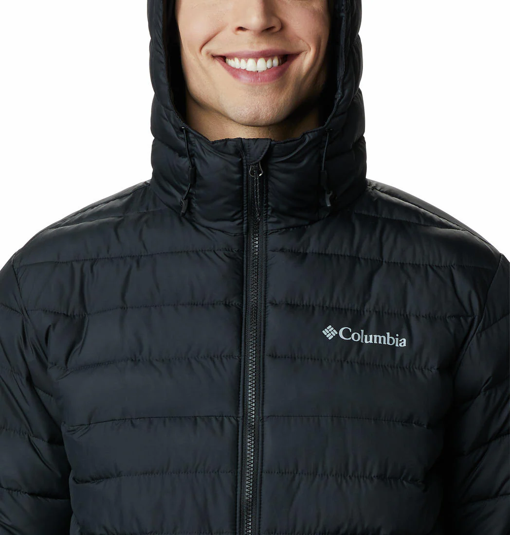 Columbia Men Black Powder Lite Hooded Jacket - Image 3