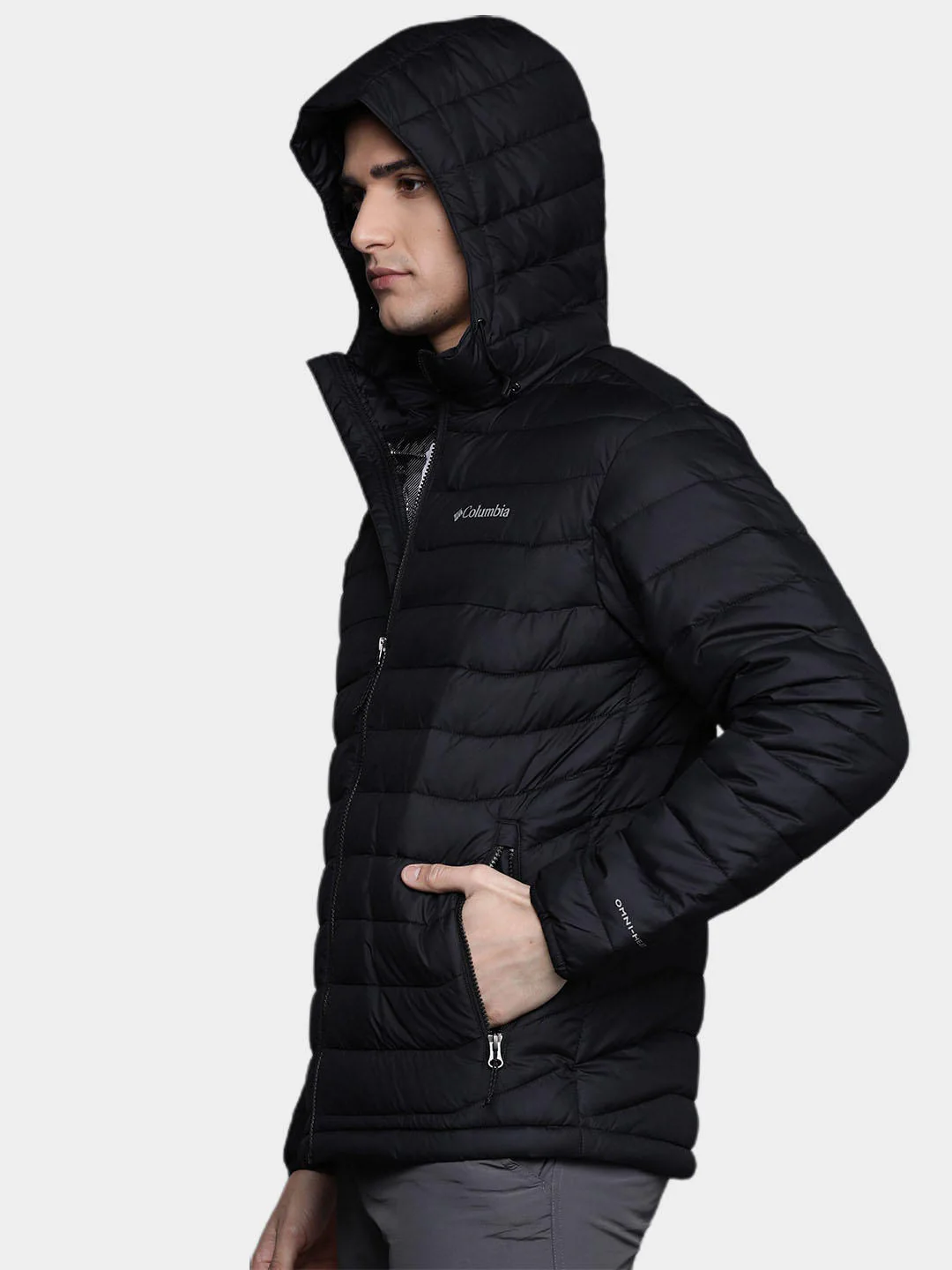Columbia Men Black Powder Lite Hooded Jacket - Image 9