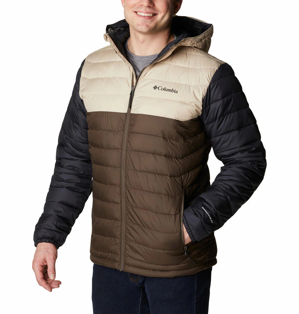 Columbia Men Brown Powder Lite Hooded Jacket - Image 2