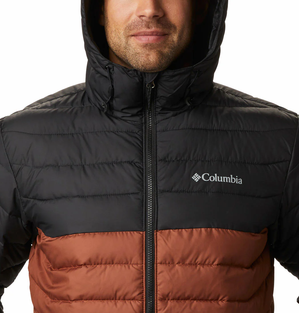 Columbia Men Brown Powder Lite Hooded Jacket - Image 2