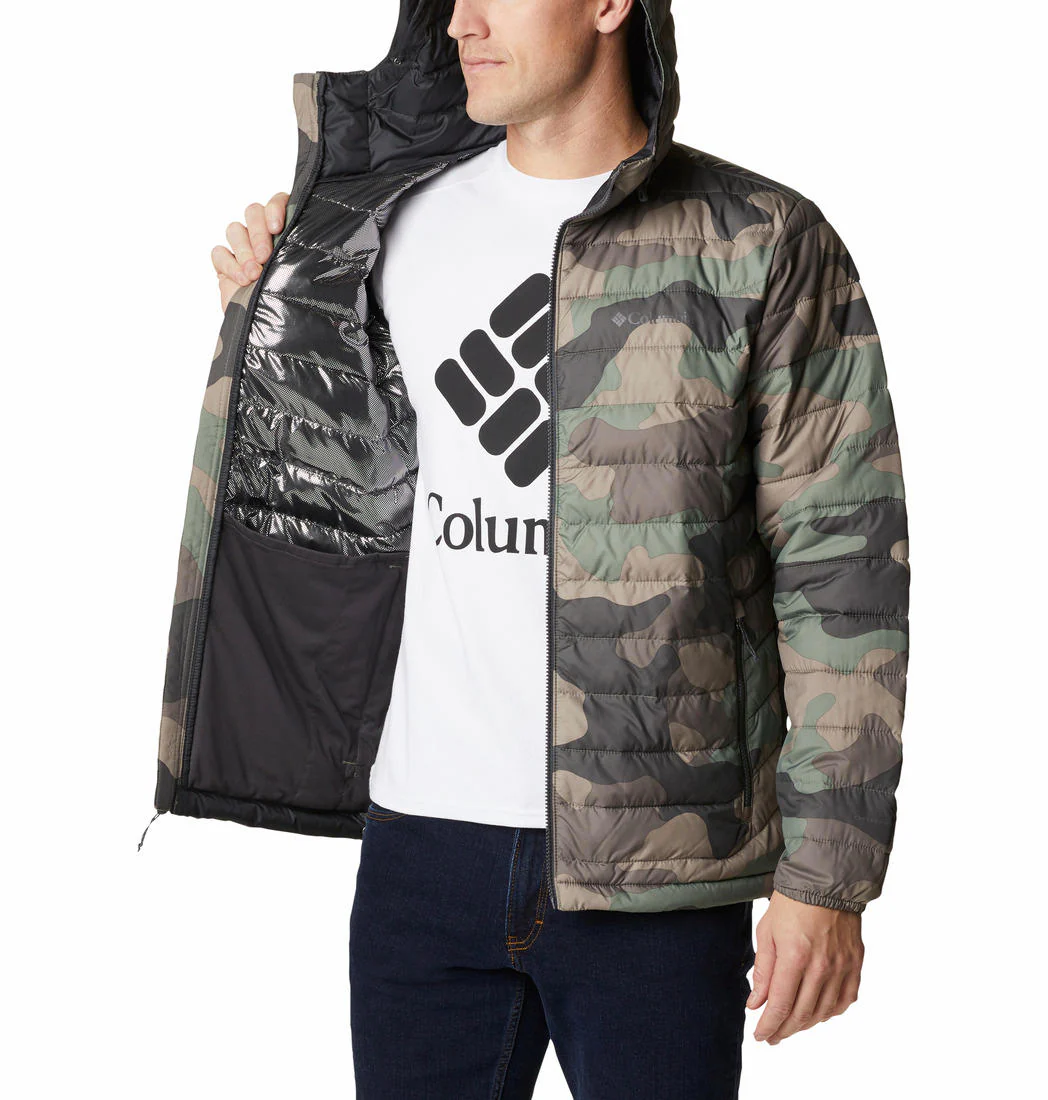 Columbia Men Green Powder Lite Hooded Jacket - Image 2