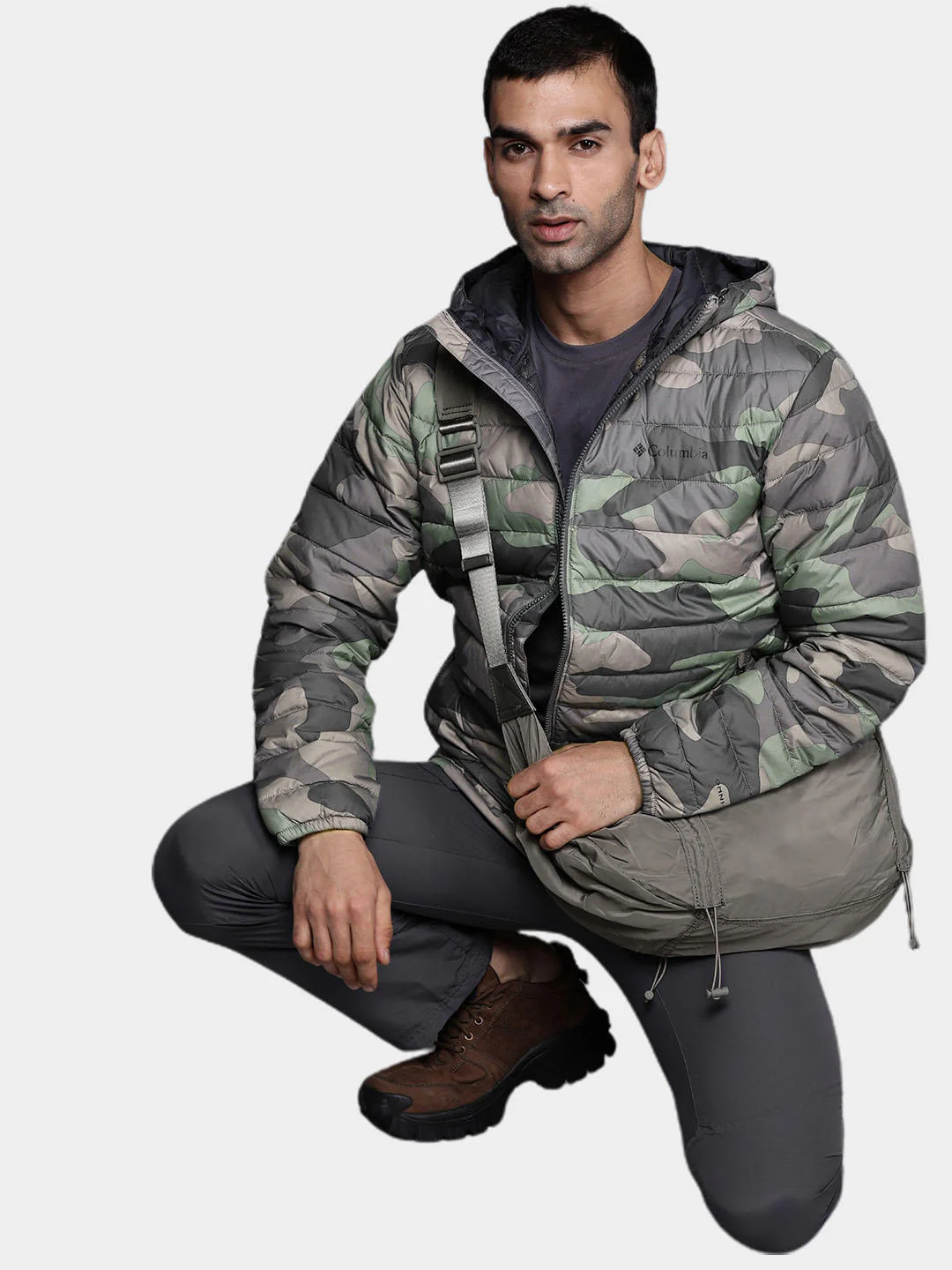Columbia Men Green Powder Lite Hooded Jacket - Image 8