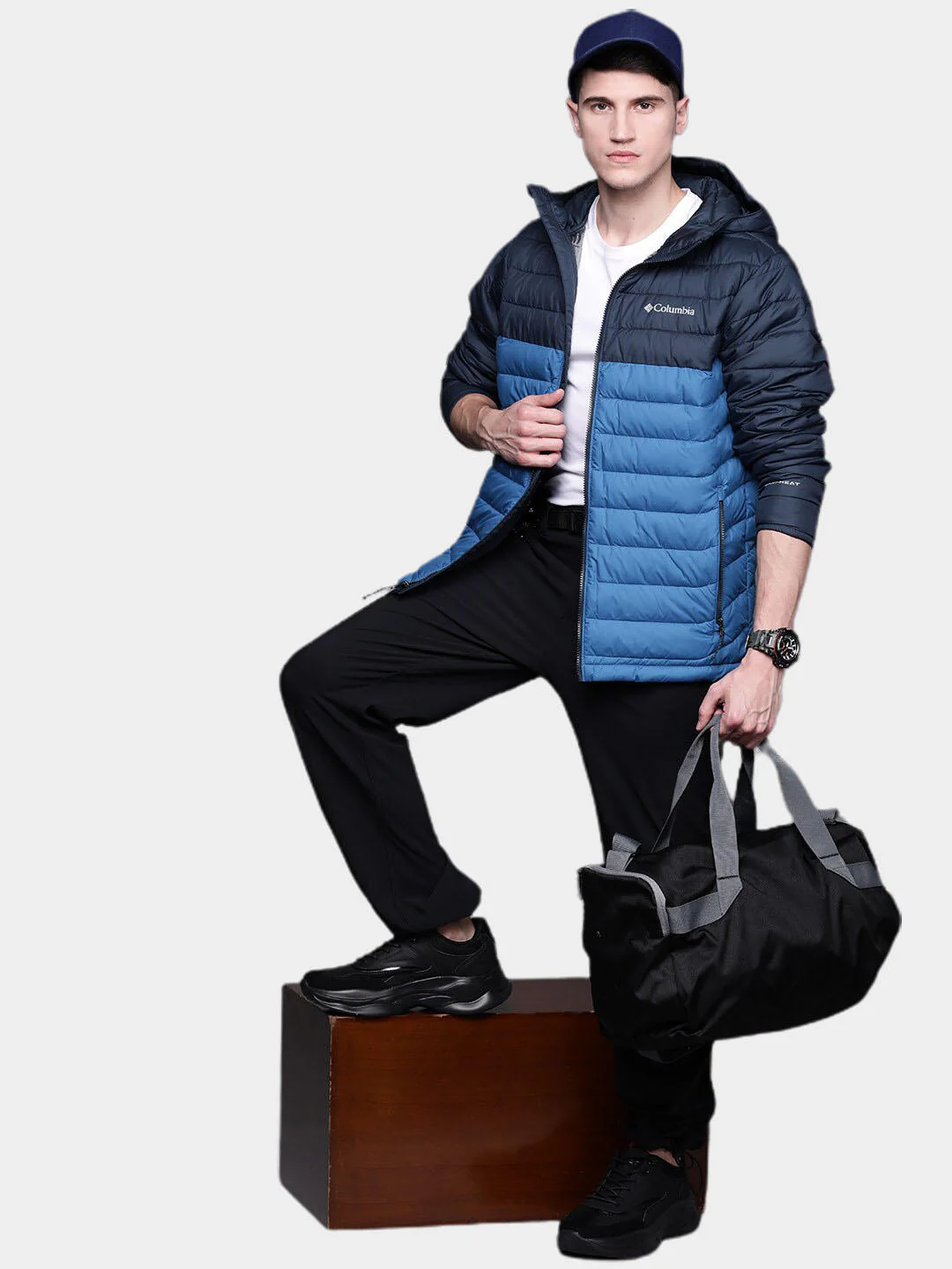 Columbia Men Blue Powder Lite Hooded Jacket - Image 10