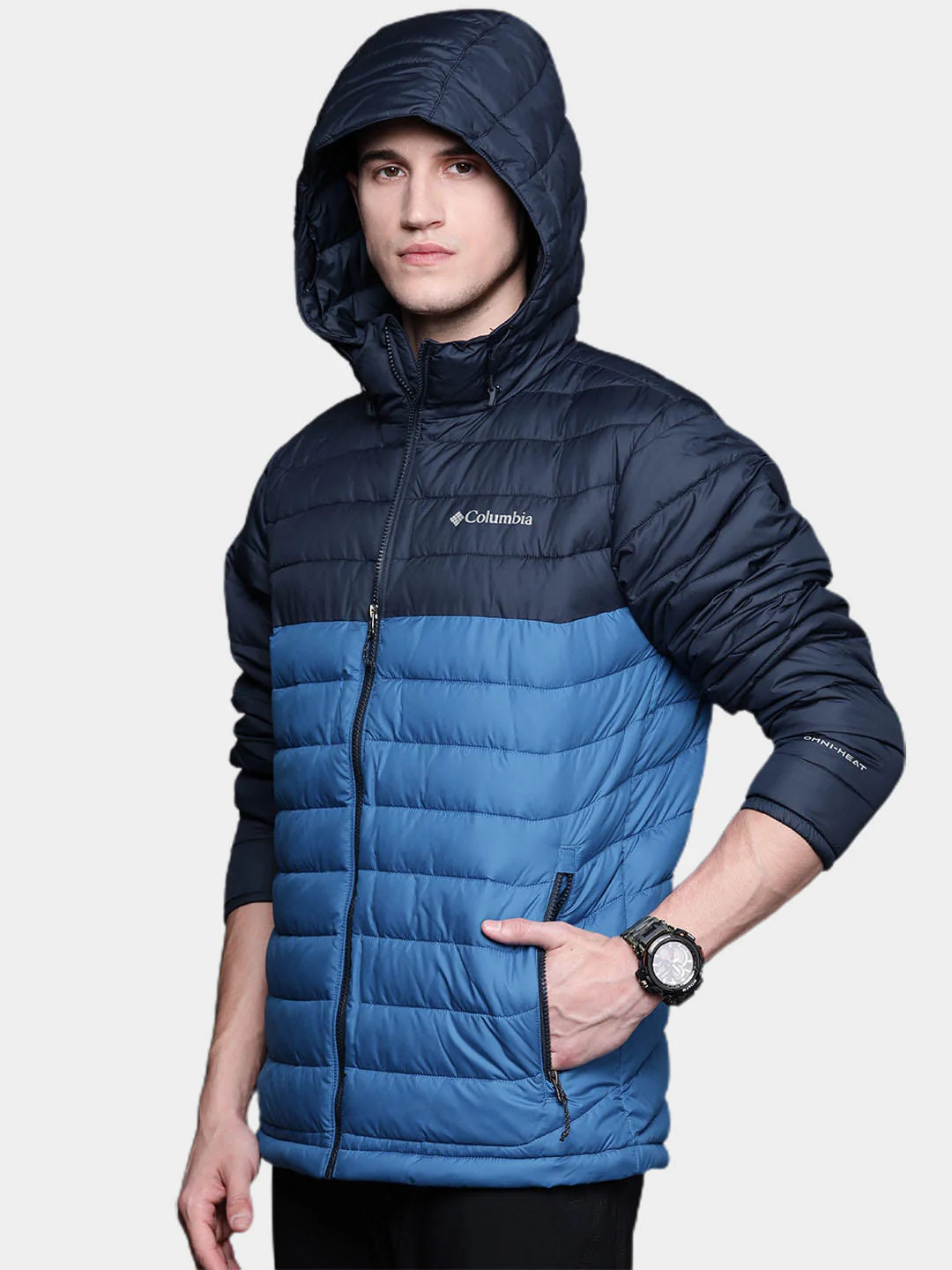 Columbia Men Blue Powder Lite Hooded Jacket - Image 9