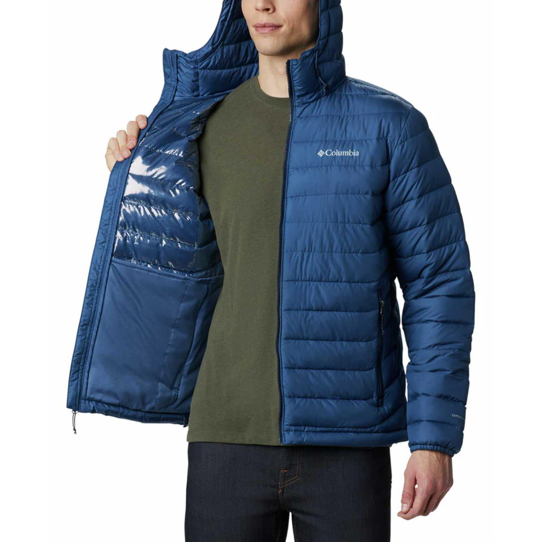 Columbia Men Blue Powder Lite Hooded Jacket - Image 4