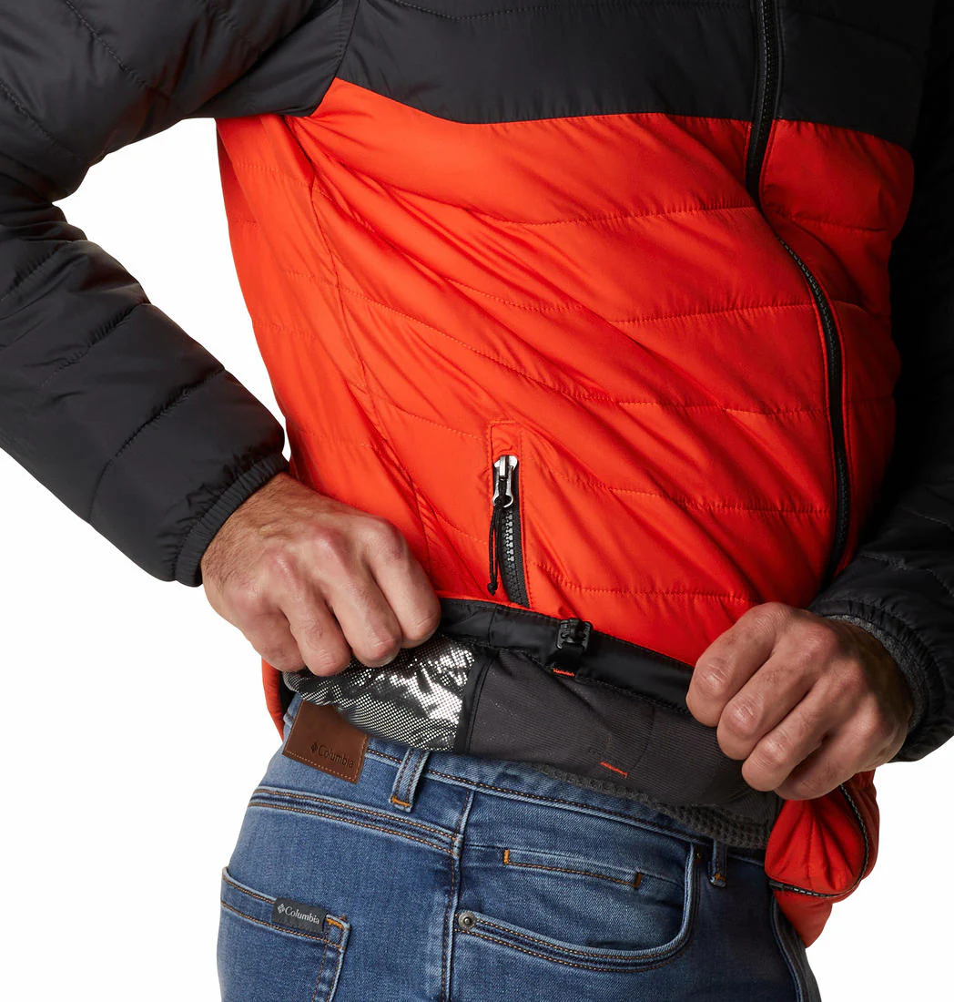 Columbia Men Orange Powder Lite Hooded Jacket - Image 4