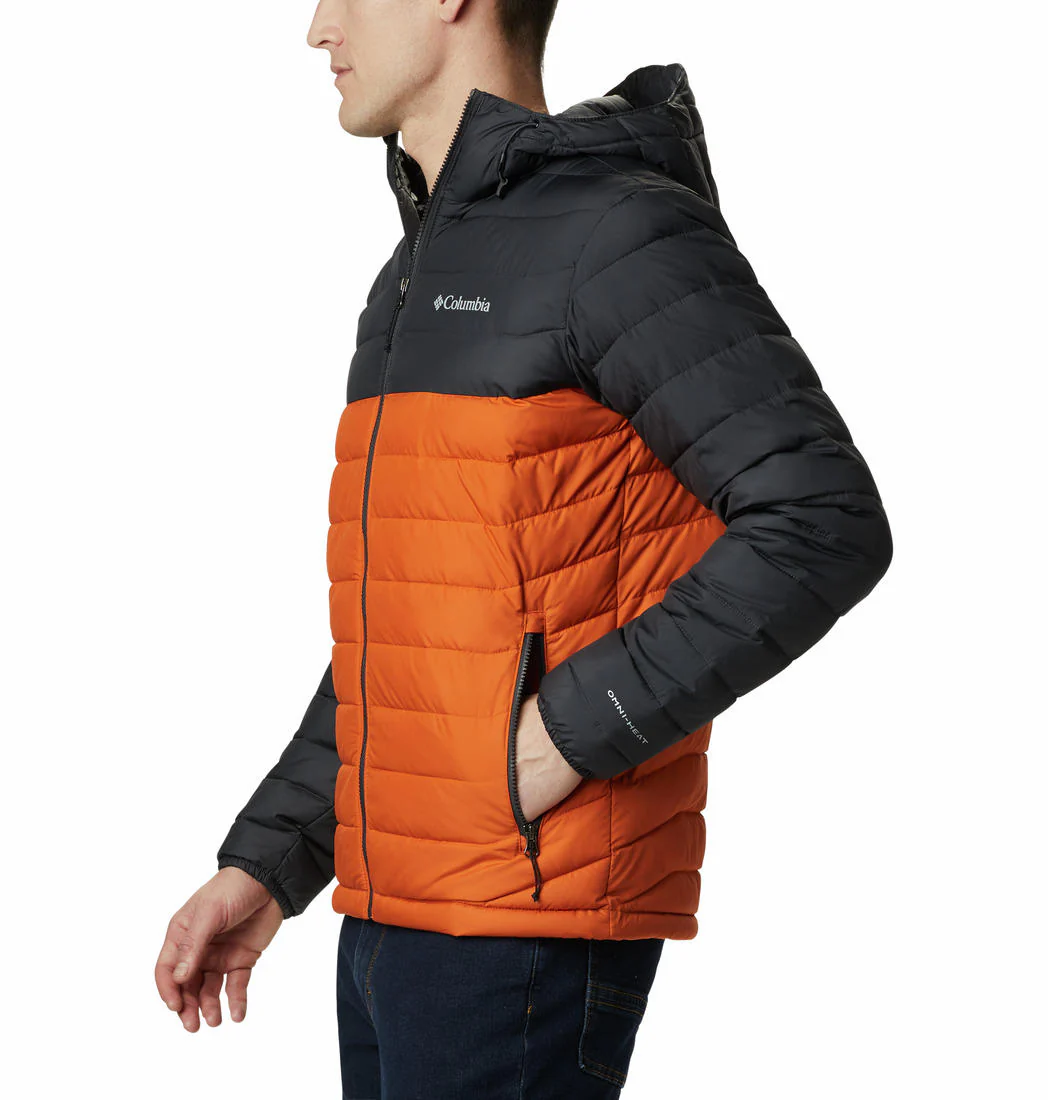 Columbia Men Orange Powder Lite Hooded Jacket - Image 2