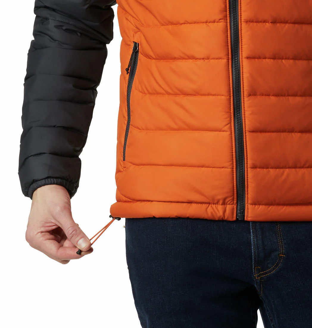 Columbia Men Orange Powder Lite Hooded Jacket - Image 5