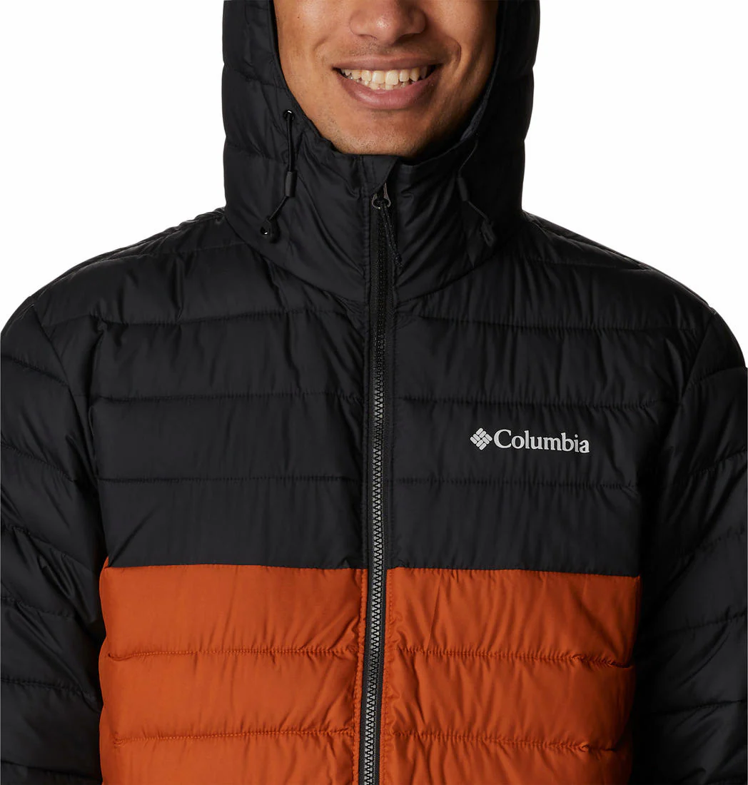 Columbia Men Orange Powder Lite Hooded Jacket - Image 5