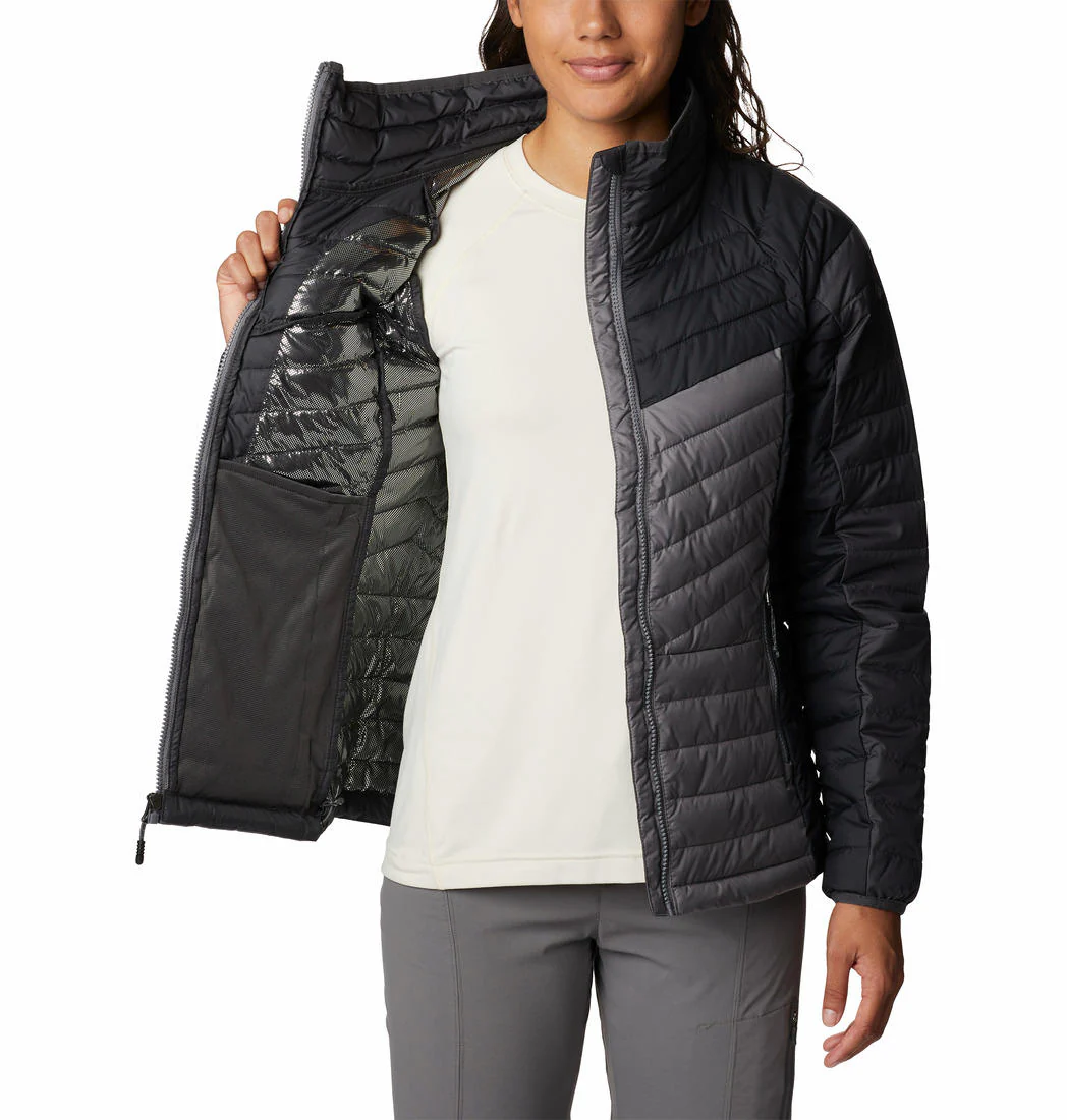 Columbia Women Grey Powder Lite II Full Zip Jacket - Image 2