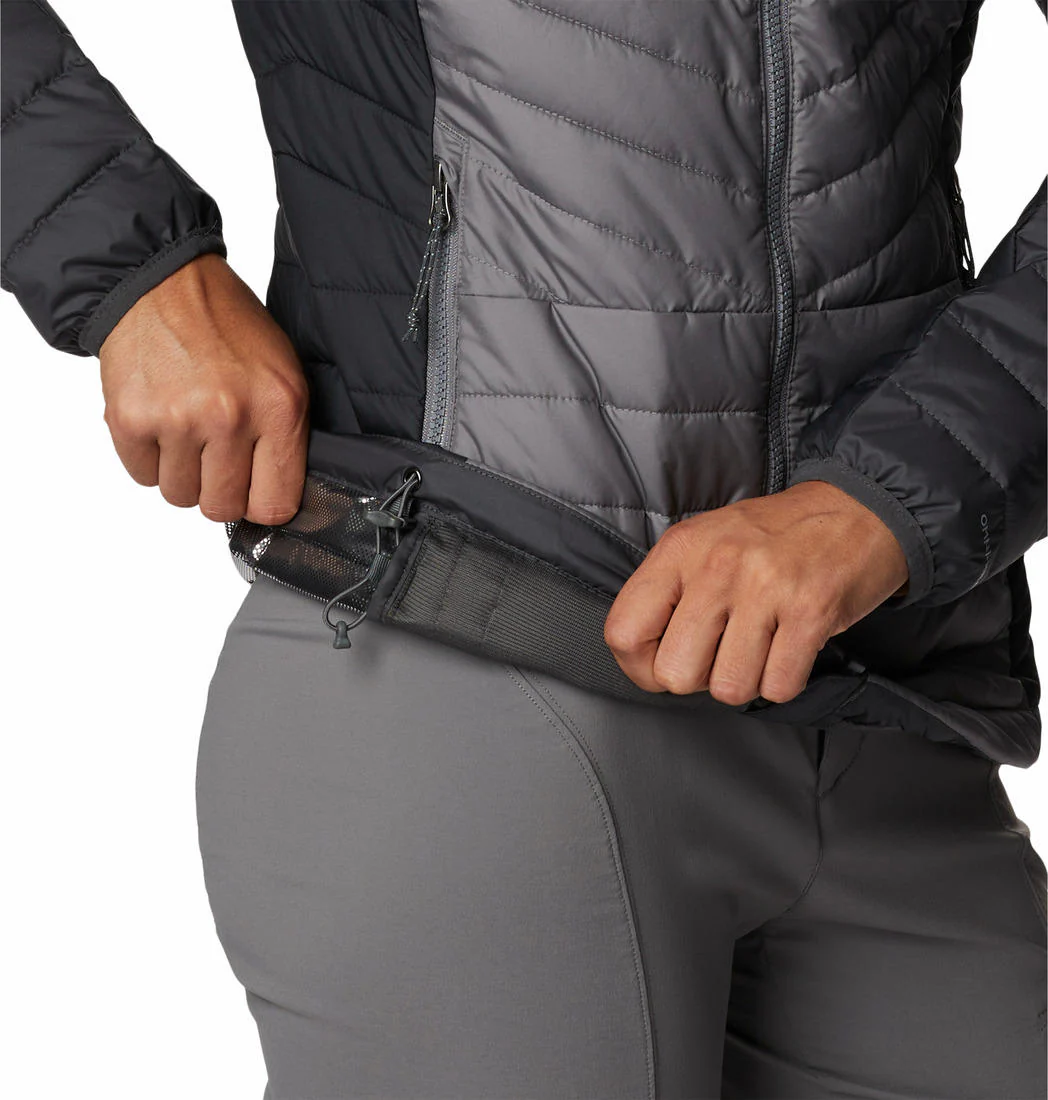 Columbia Women Grey Powder Lite II Full Zip Jacket - Image 3