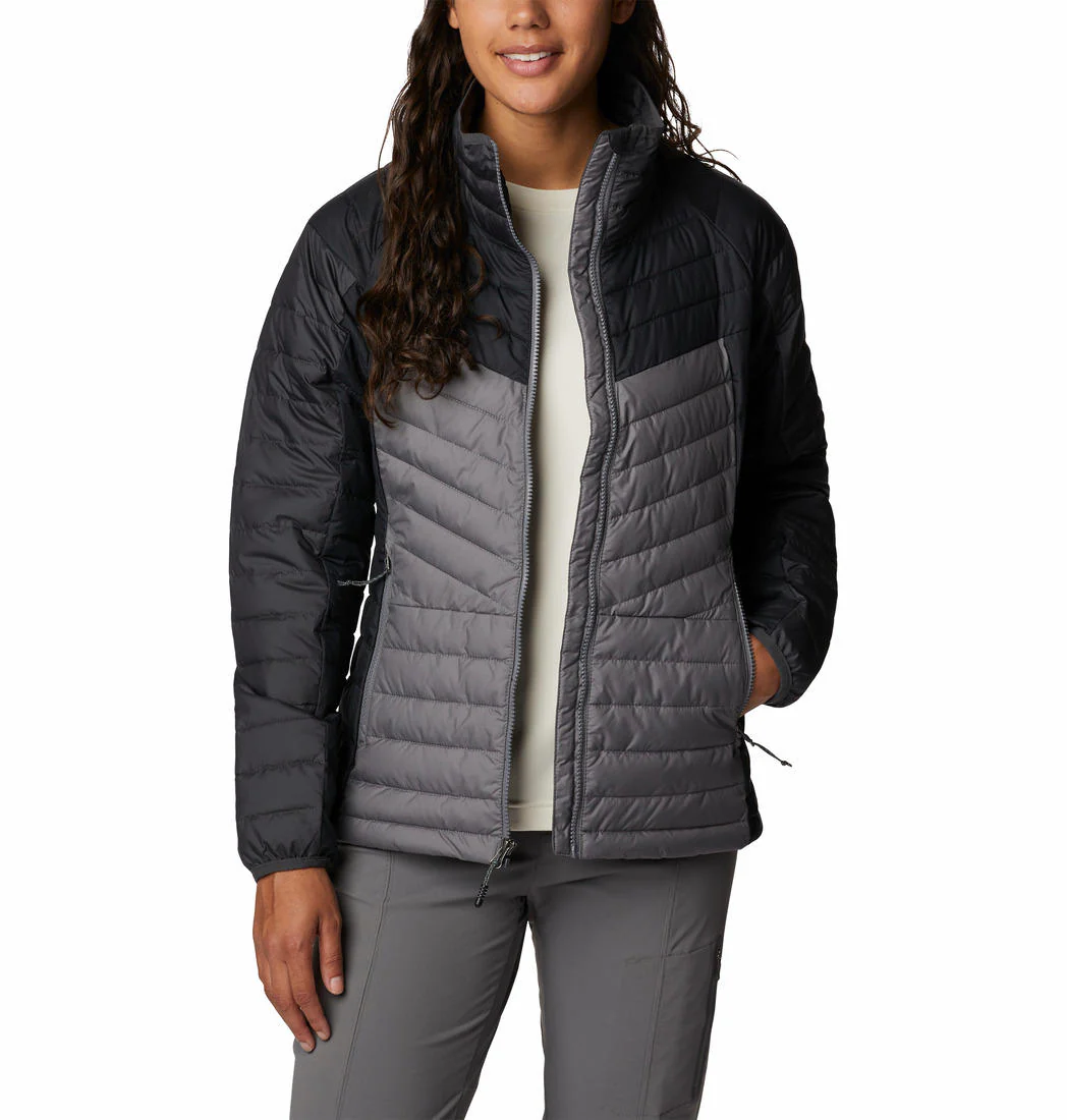 Columbia Women Grey Powder Lite II Full Zip Jacket - Image 4