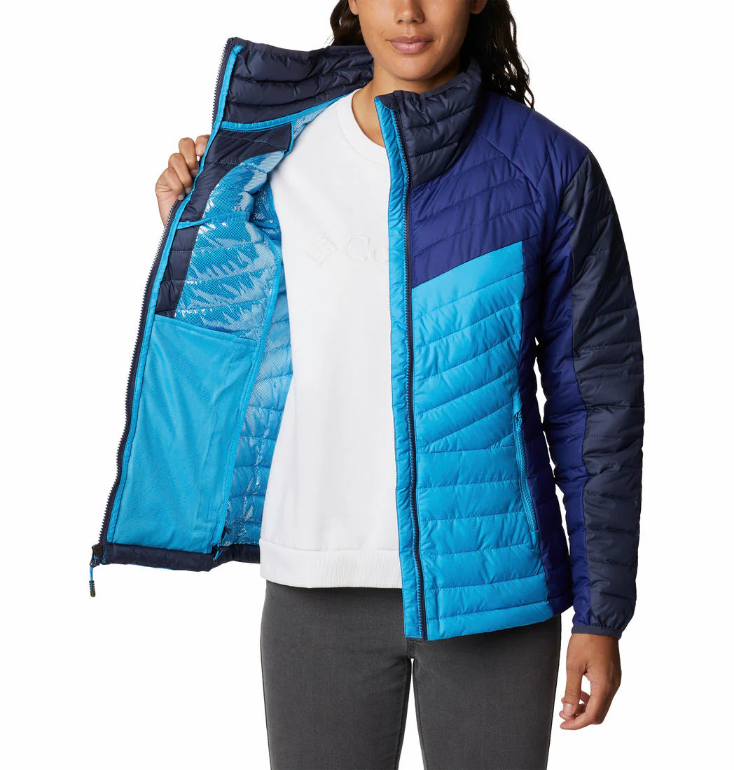 Columbia Women Blue Powder Lite II Full Zip Jacket - Image 3