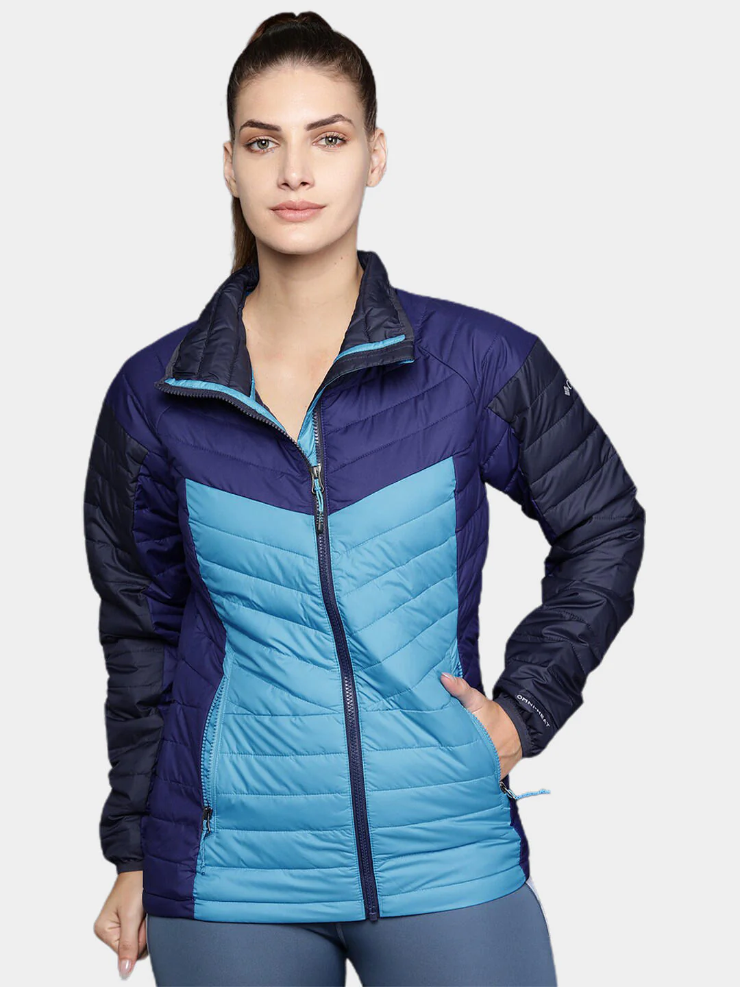 Columbia Women Blue Powder Lite II Full Zip Jacket - Image 8