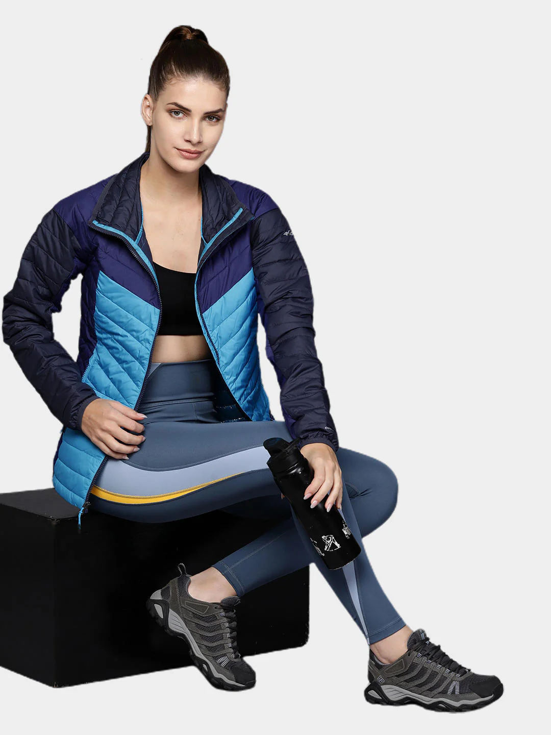 Columbia Women Blue Powder Lite II Full Zip Jacket - Image 9