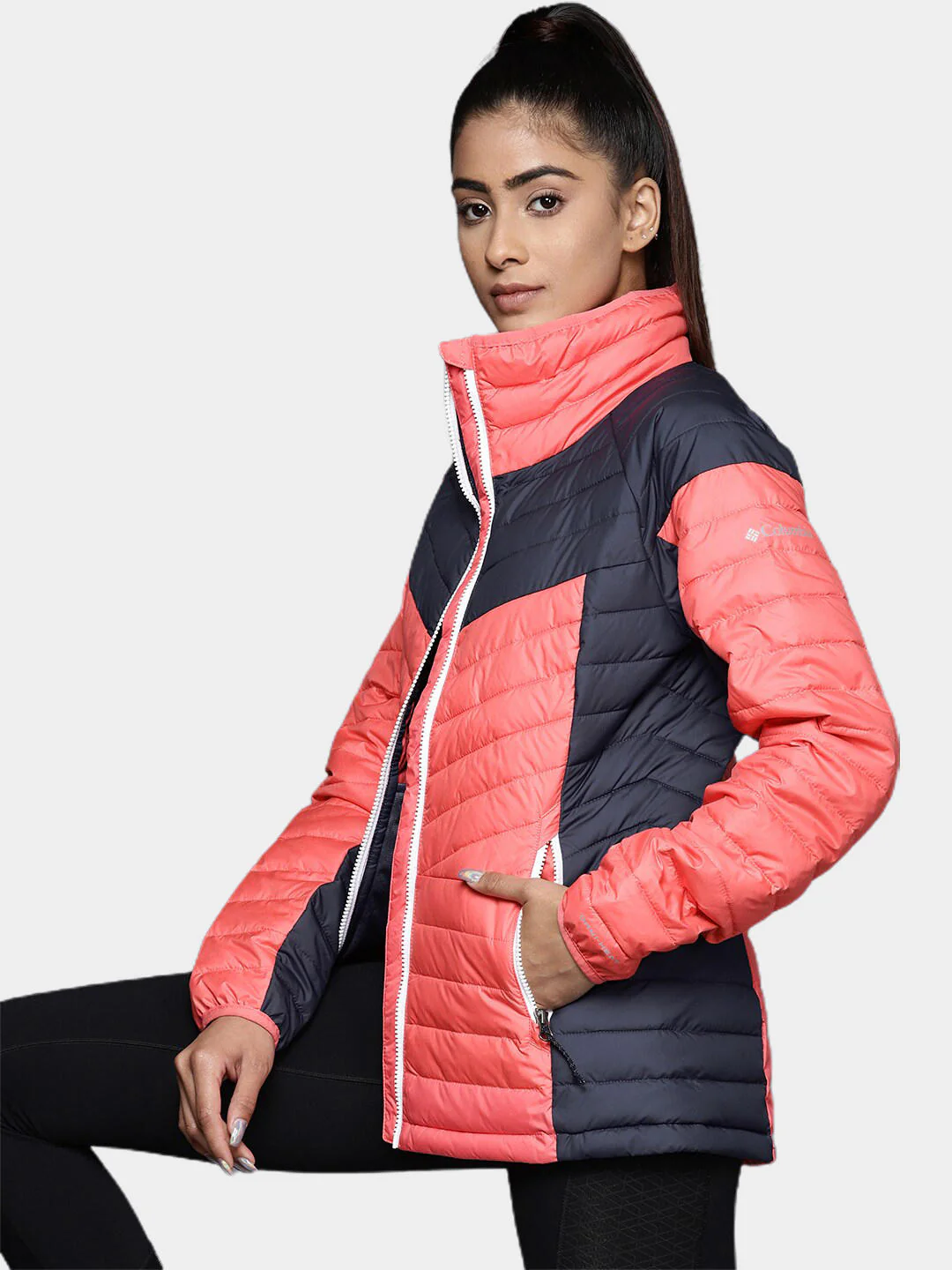 Columbia Women Pink Powder Lite II Full Zip Jacket - Image 8