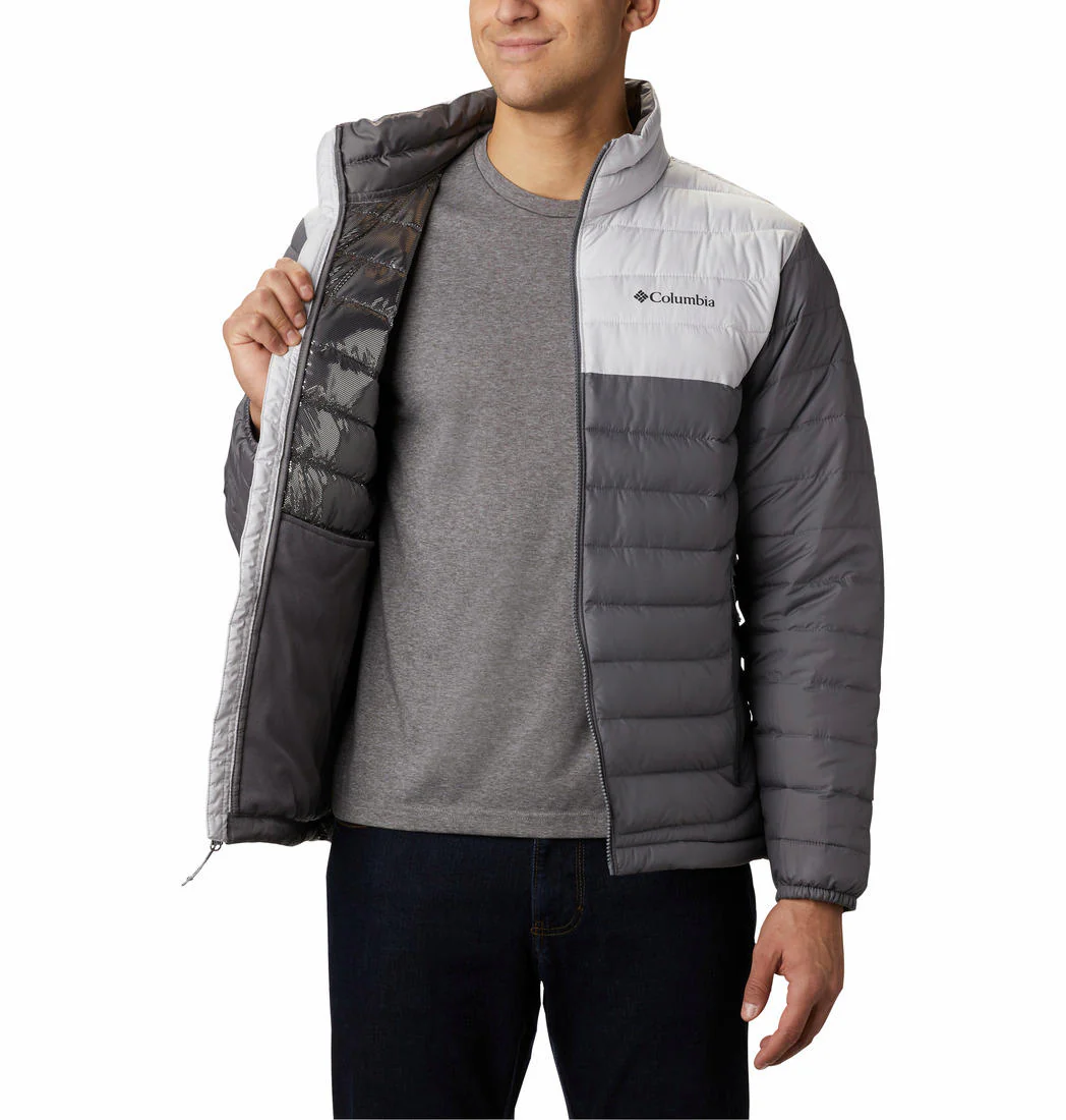 Columbia Men Grey Powder Lite Jacket - Image 3