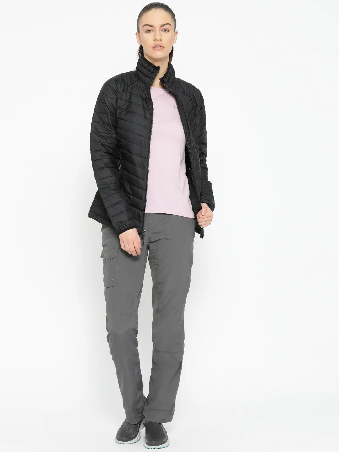 Columbia Women Black Powder Lite Jacket - Image 4