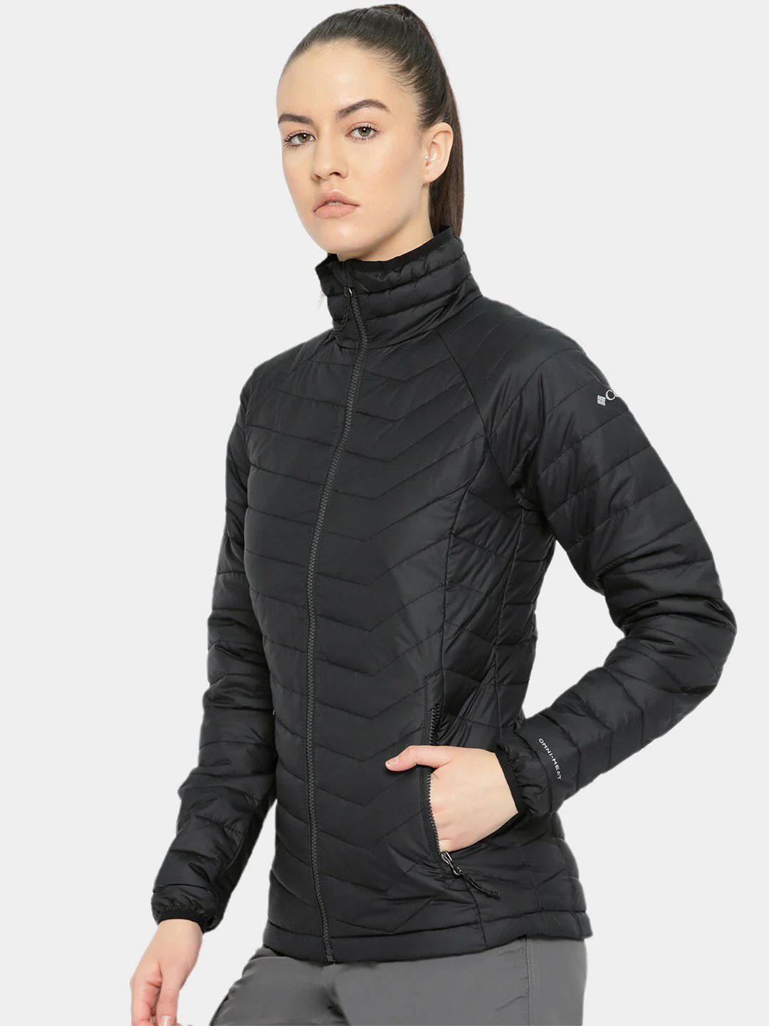 Columbia Women Black Powder Lite Jacket - Image 9