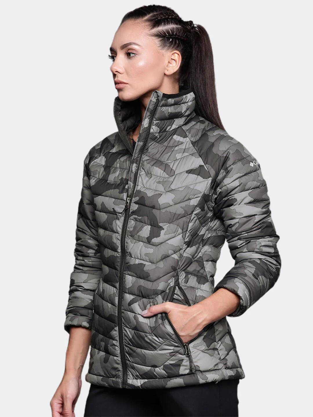 Columbia Women Black Powder Lite Jacket - Image 9