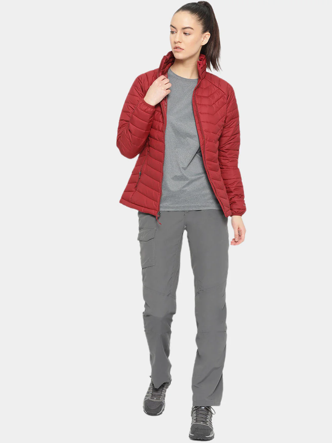 Columbia Women Red Powder Lite Jacket - Image 10