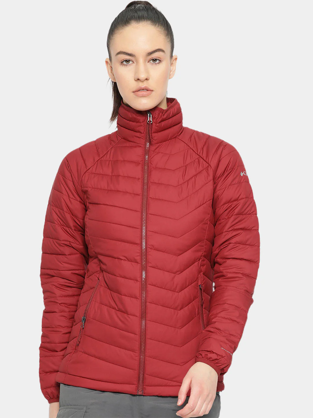 Columbia Women Red Powder Lite Jacket - Image 8