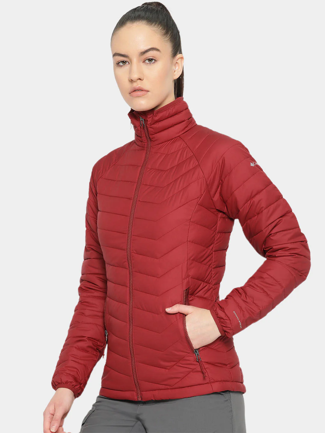 Columbia Women Red Powder Lite Jacket - Image 9