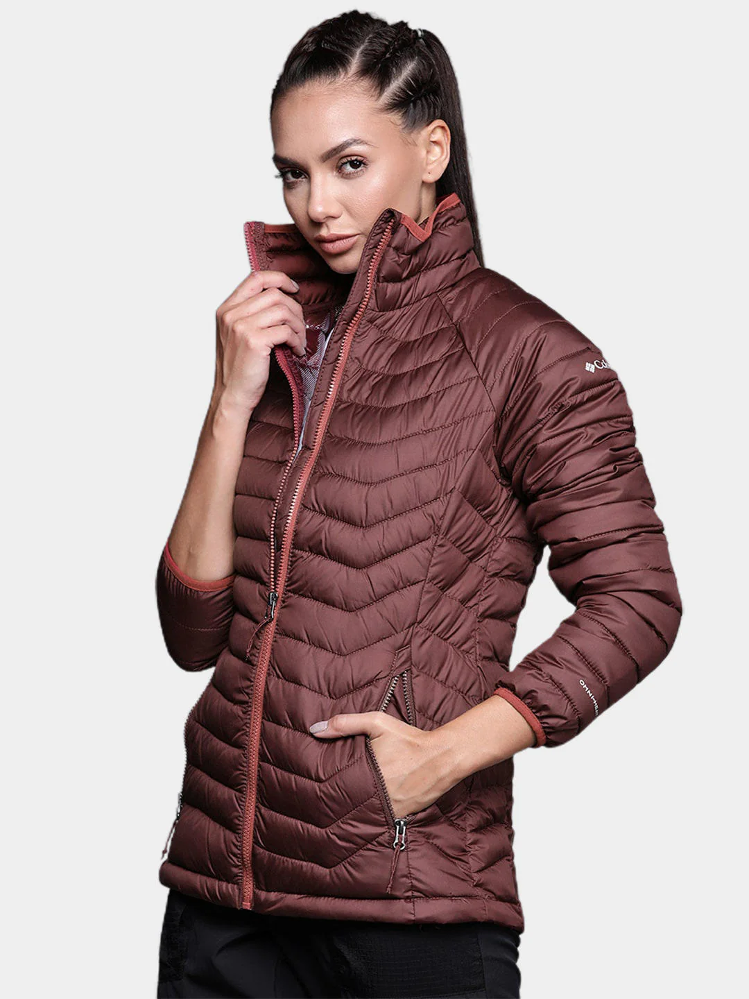 Columbia Women Maroon Powder Lite Jacket - Image 11