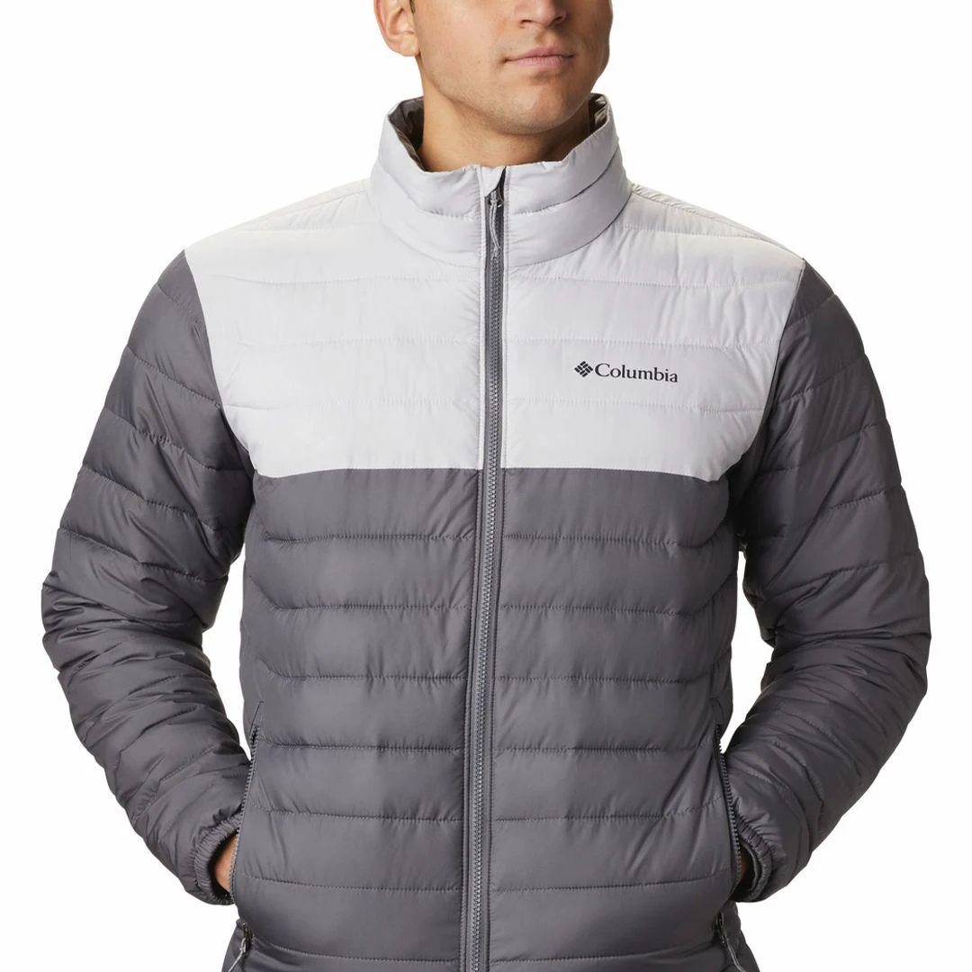 Columbia Men Grey Powder Lite Jacket - Image 2