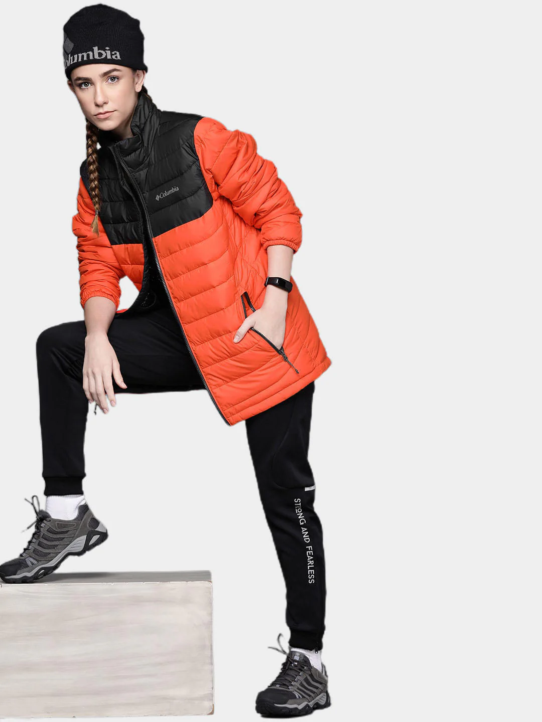 Columbia Men Orange Powder Lite Jacket - Image 8
