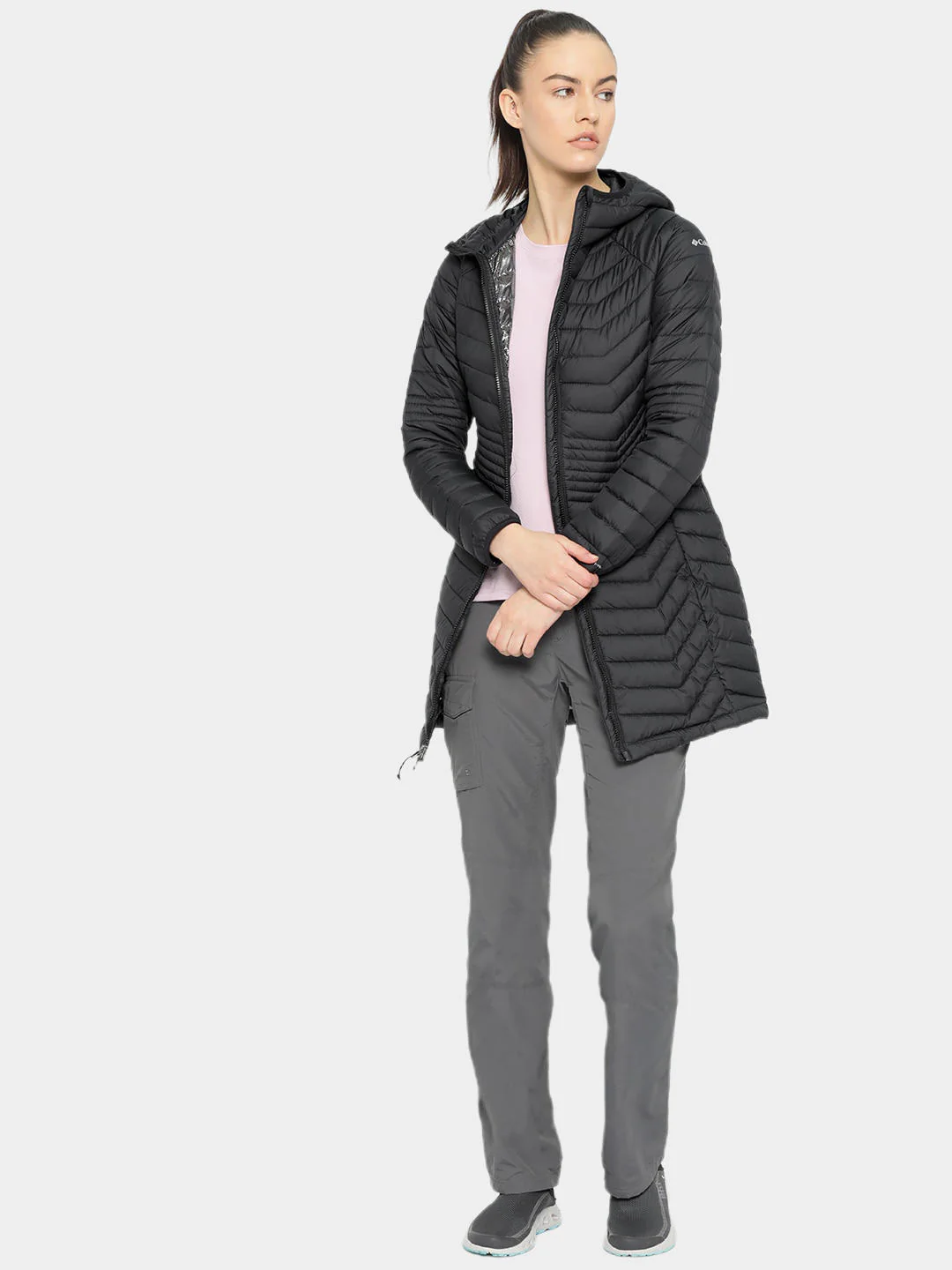 Columbia Women Black Powder Lite Mid Jacket - Image 14