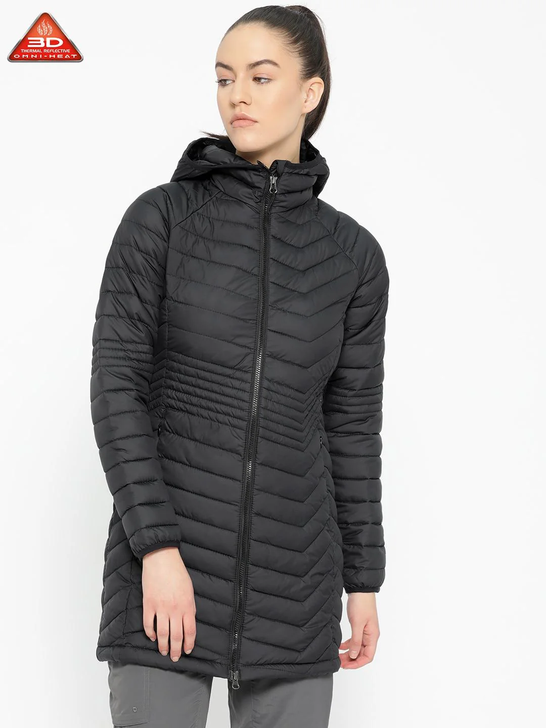 Columbia Women Black Powder Lite Mid Jacket - Image 5