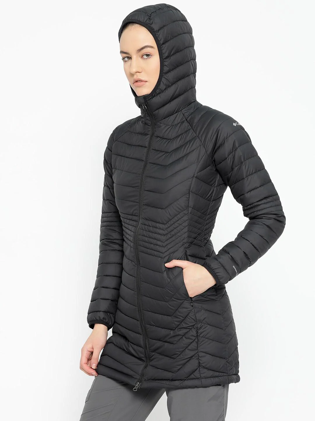 Columbia Women Black Powder Lite Mid Jacket - Image 7