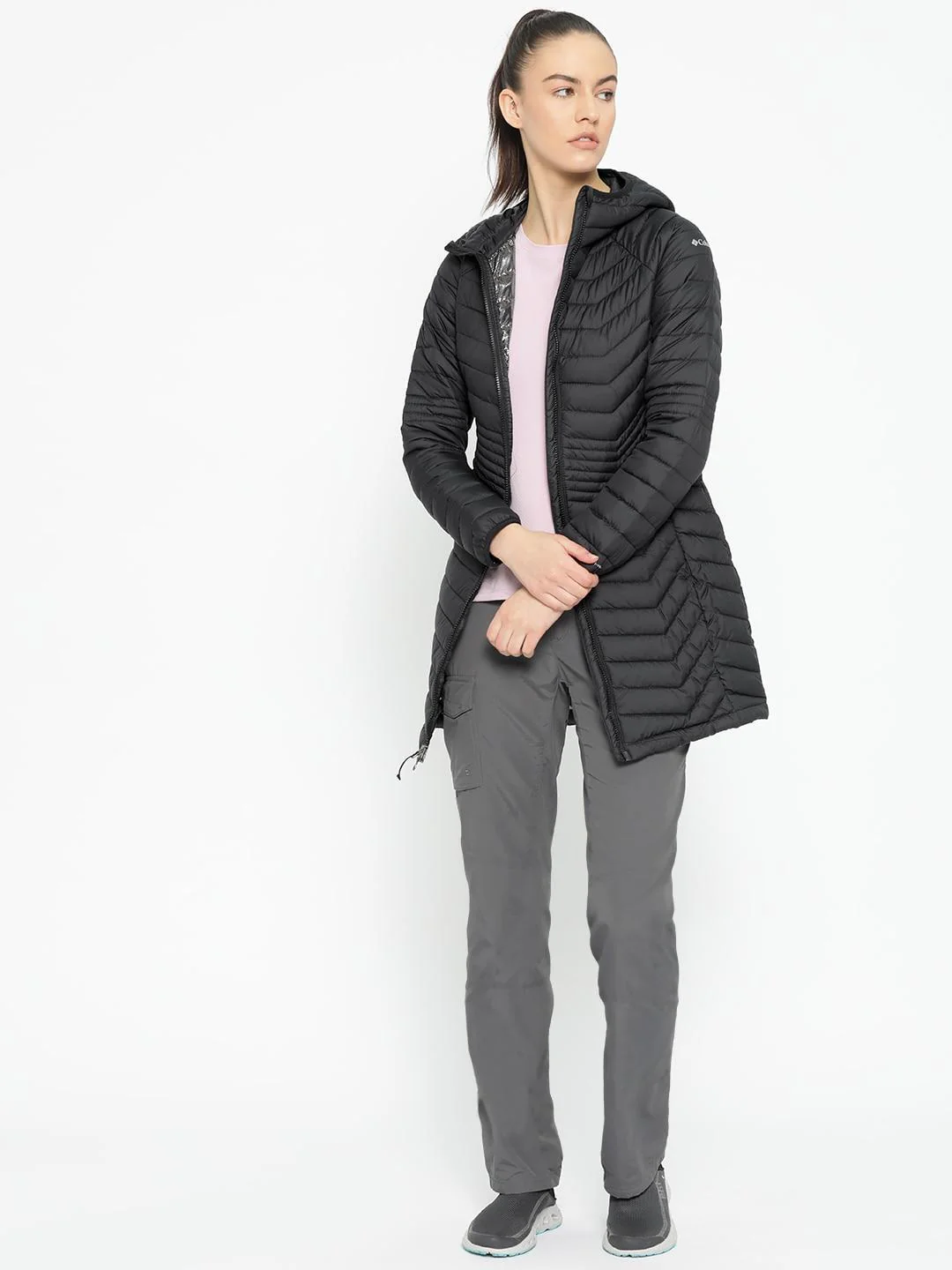 Columbia Women Black Powder Lite Mid Jacket - Image 8