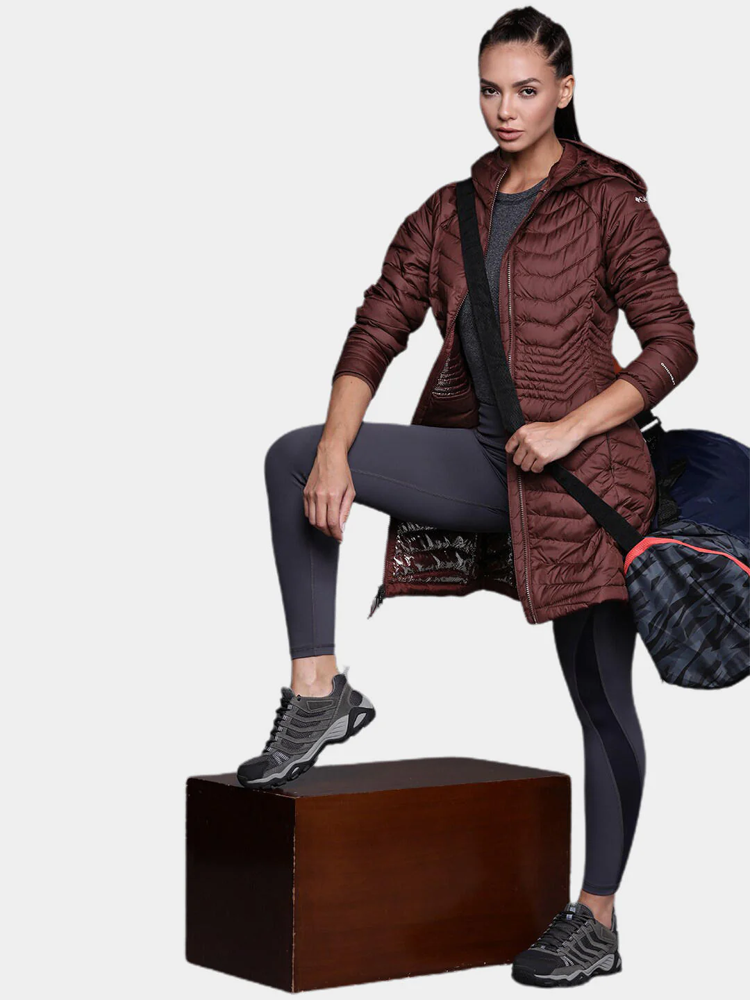 Columbia Women Maroon Powder Lite Mid Jacket - Image 10