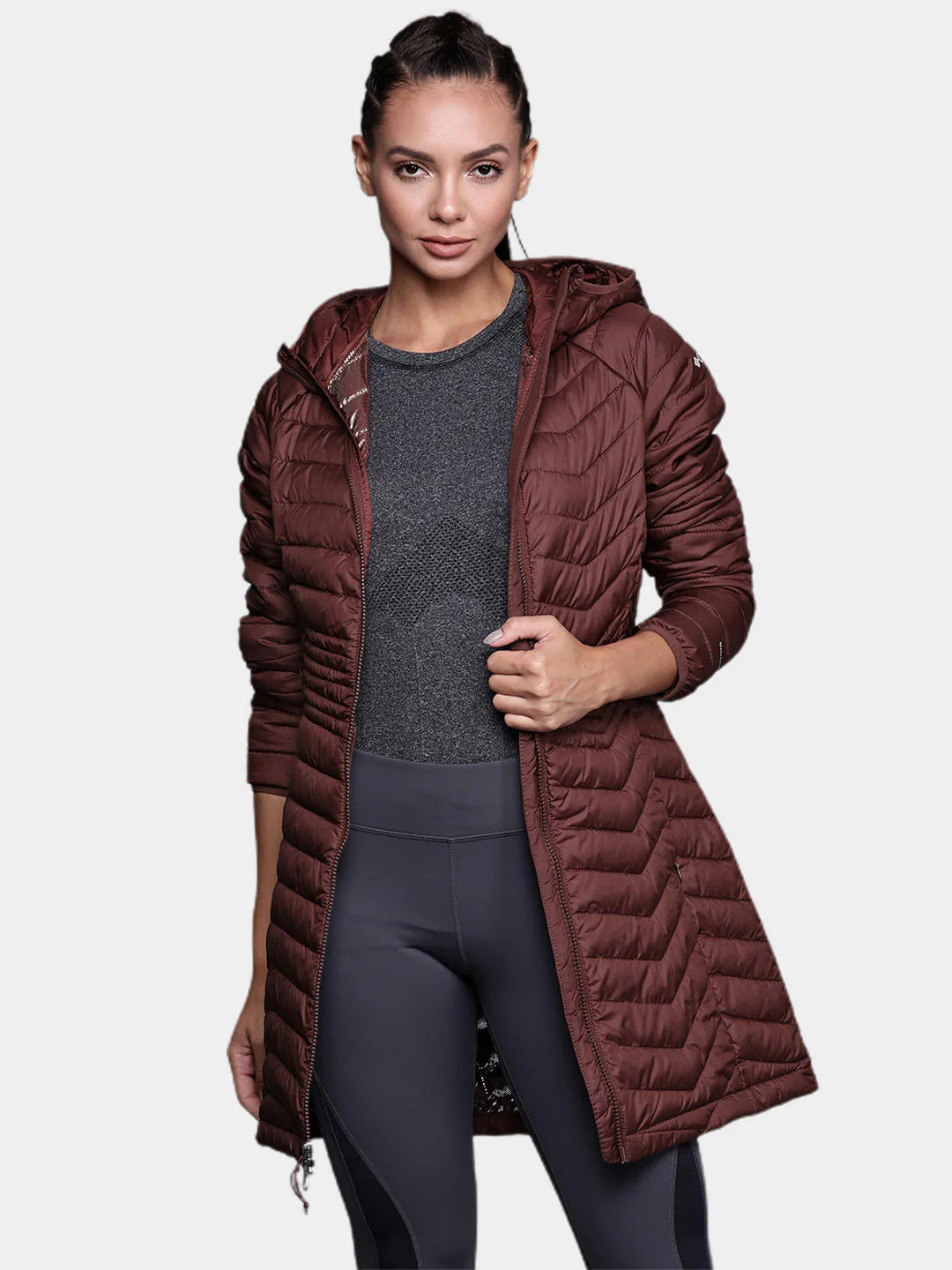 Columbia Women Maroon Powder Lite Mid Jacket - Image 8
