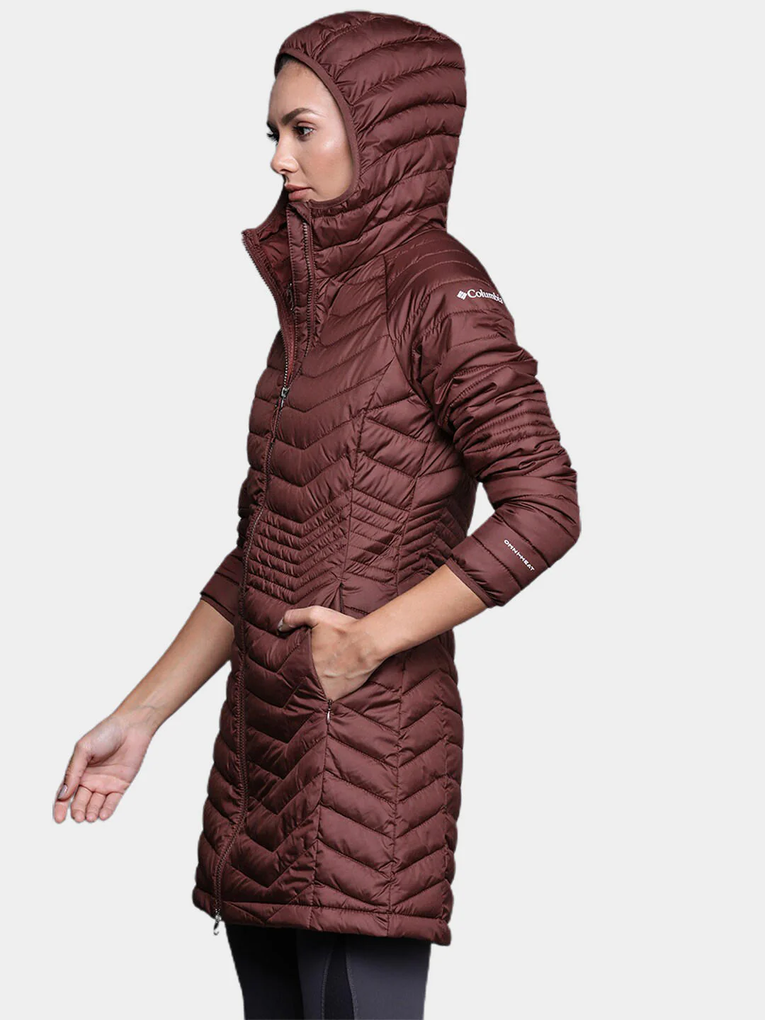 Columbia Women Maroon Powder Lite Mid Jacket - Image 9