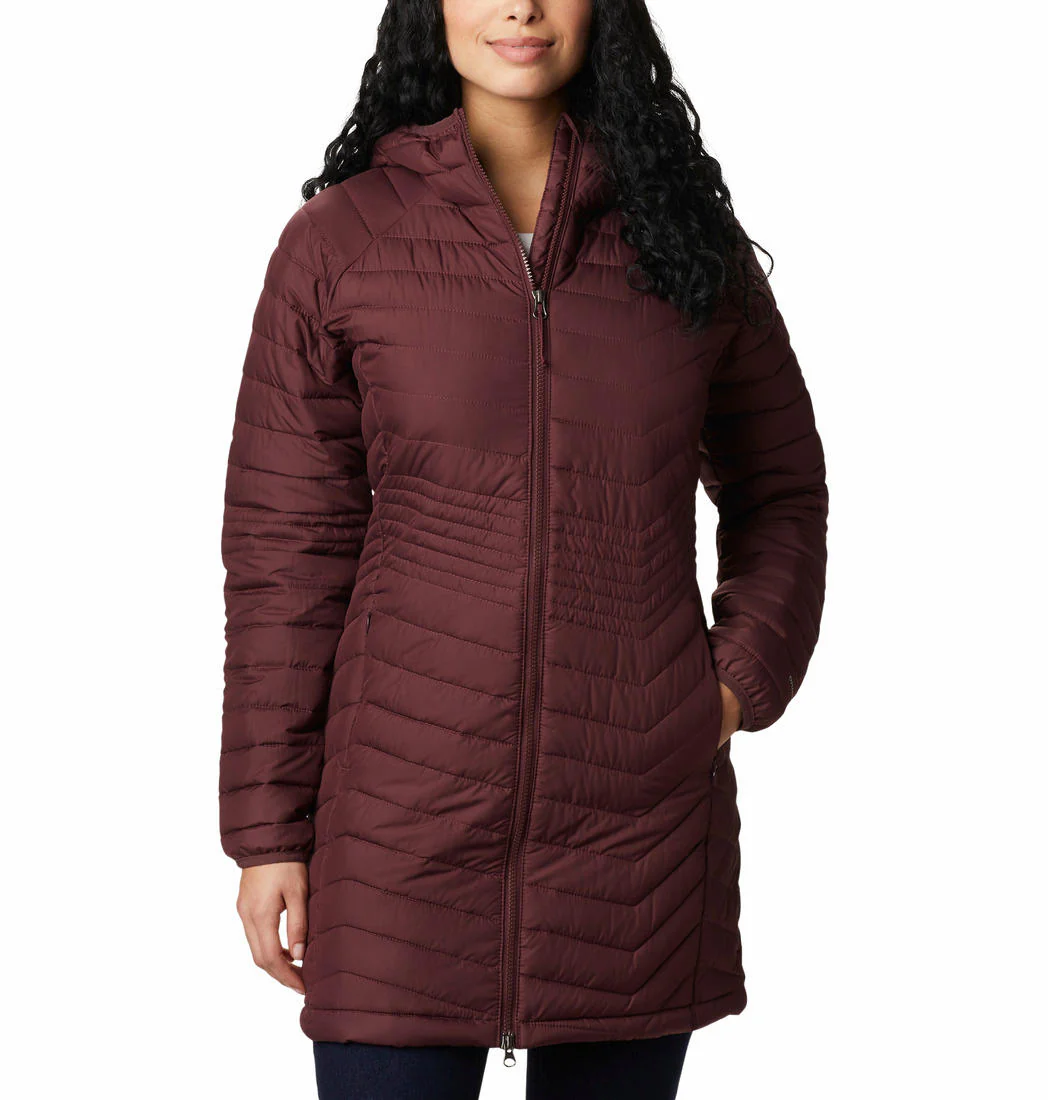 Columbia Women Maroon Powder Lite Mid Jacket