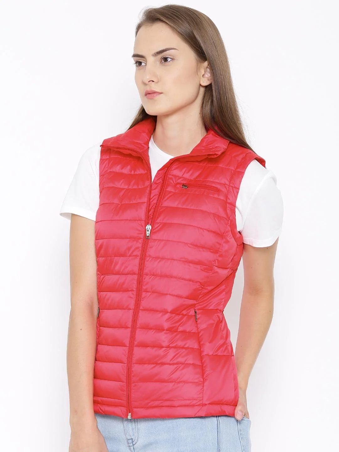 Columbia Women Red Powder Pillow Vest - Image 2
